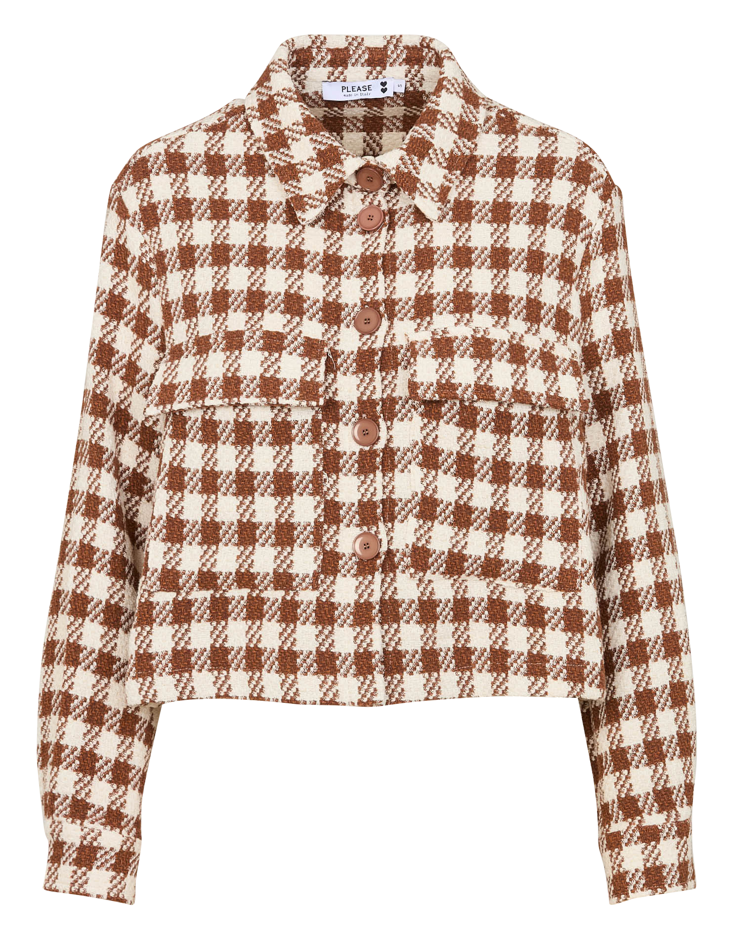 Cotton-blend coat with classic collar Beige