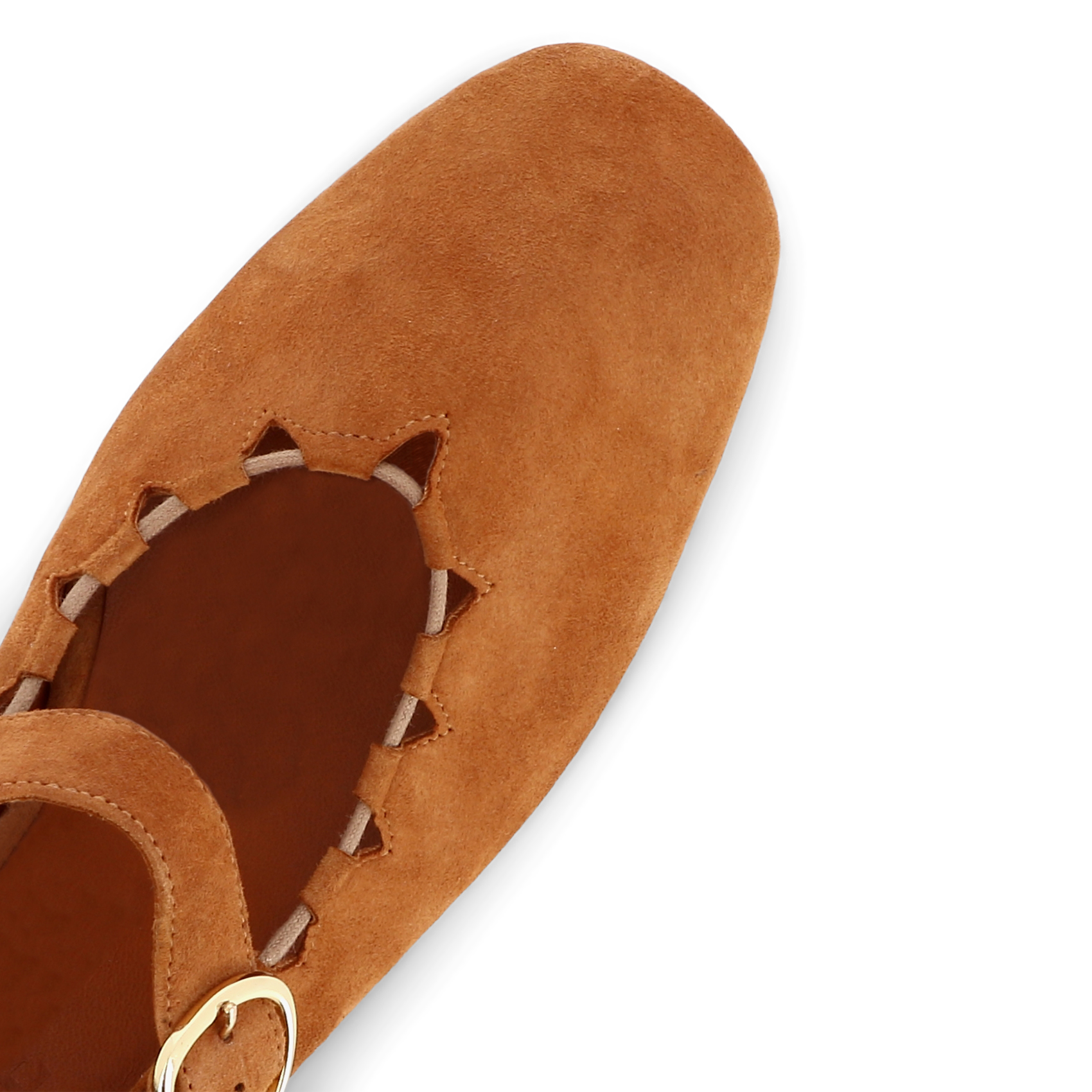 Ballerine in pelle scamosciata Beige