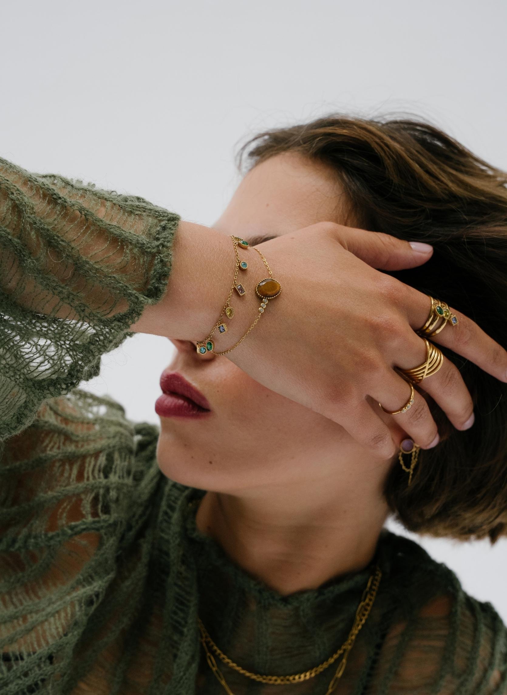 Chain bracelet AEC Paris Brown