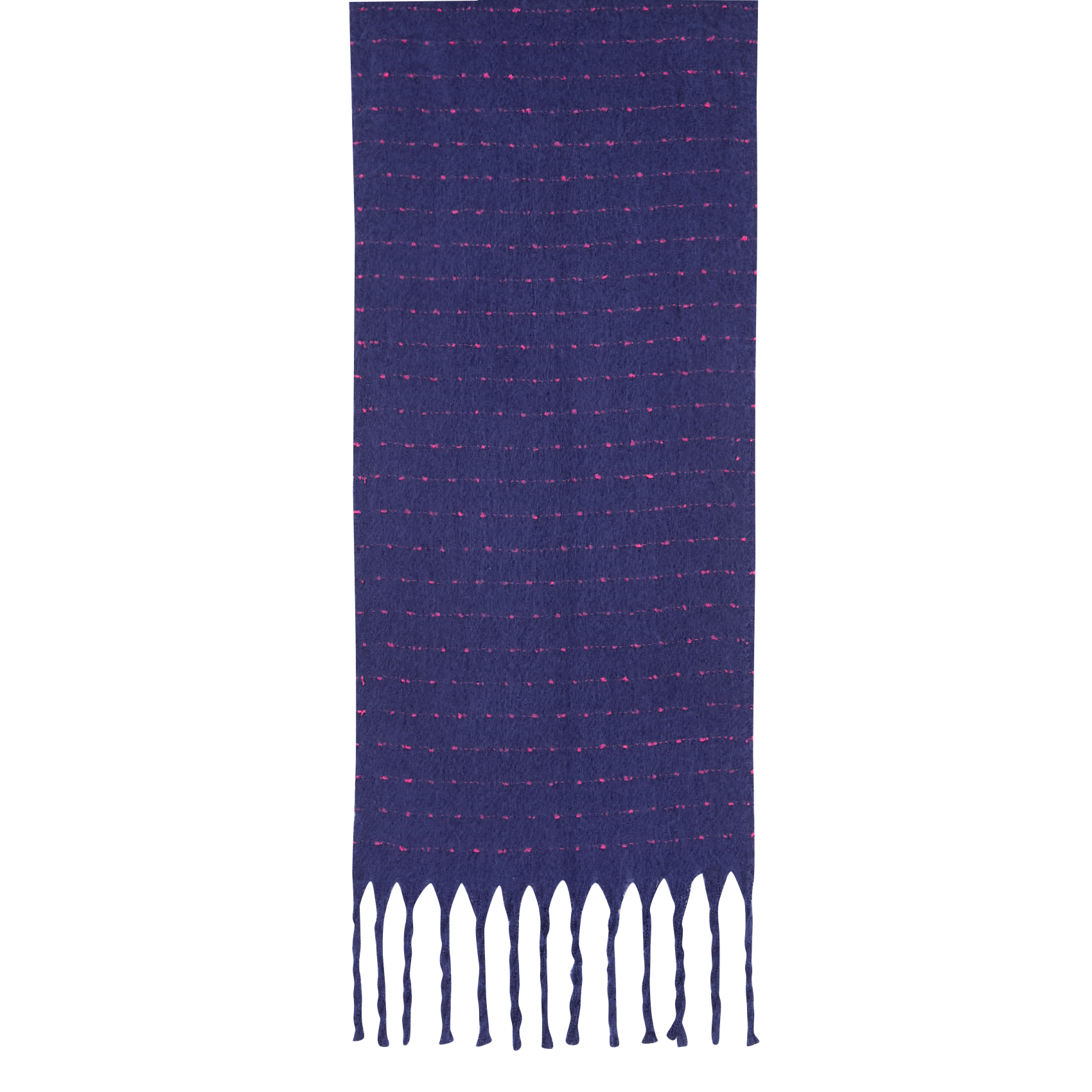 Echarpe duveteuse à franges ONE STEP Bleu