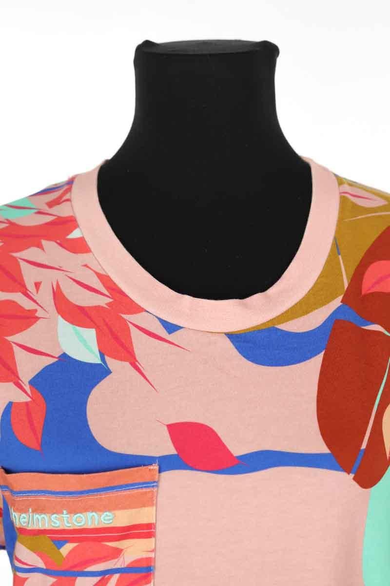 Cotton T-shirt HEIMSTONE - Seconde Main Pink