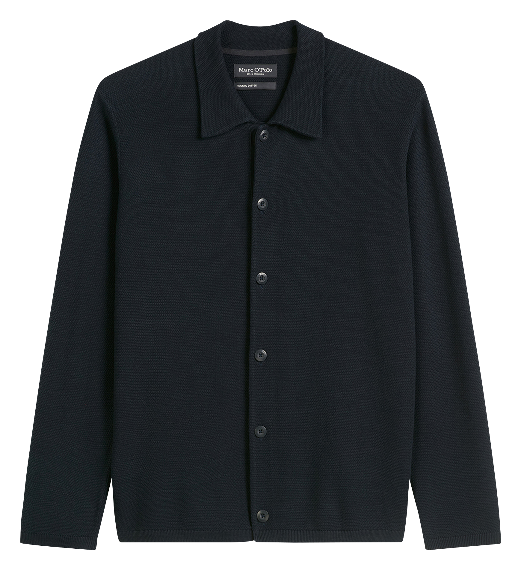 Gilet col classique en coton MARC O'POLO Bleu