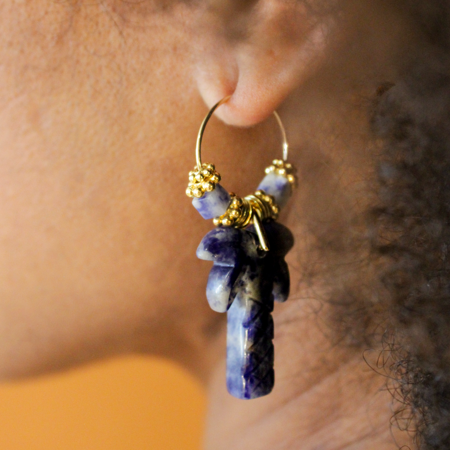 Creole earrings - Coralie L'ATELIER DES DAMES Golden