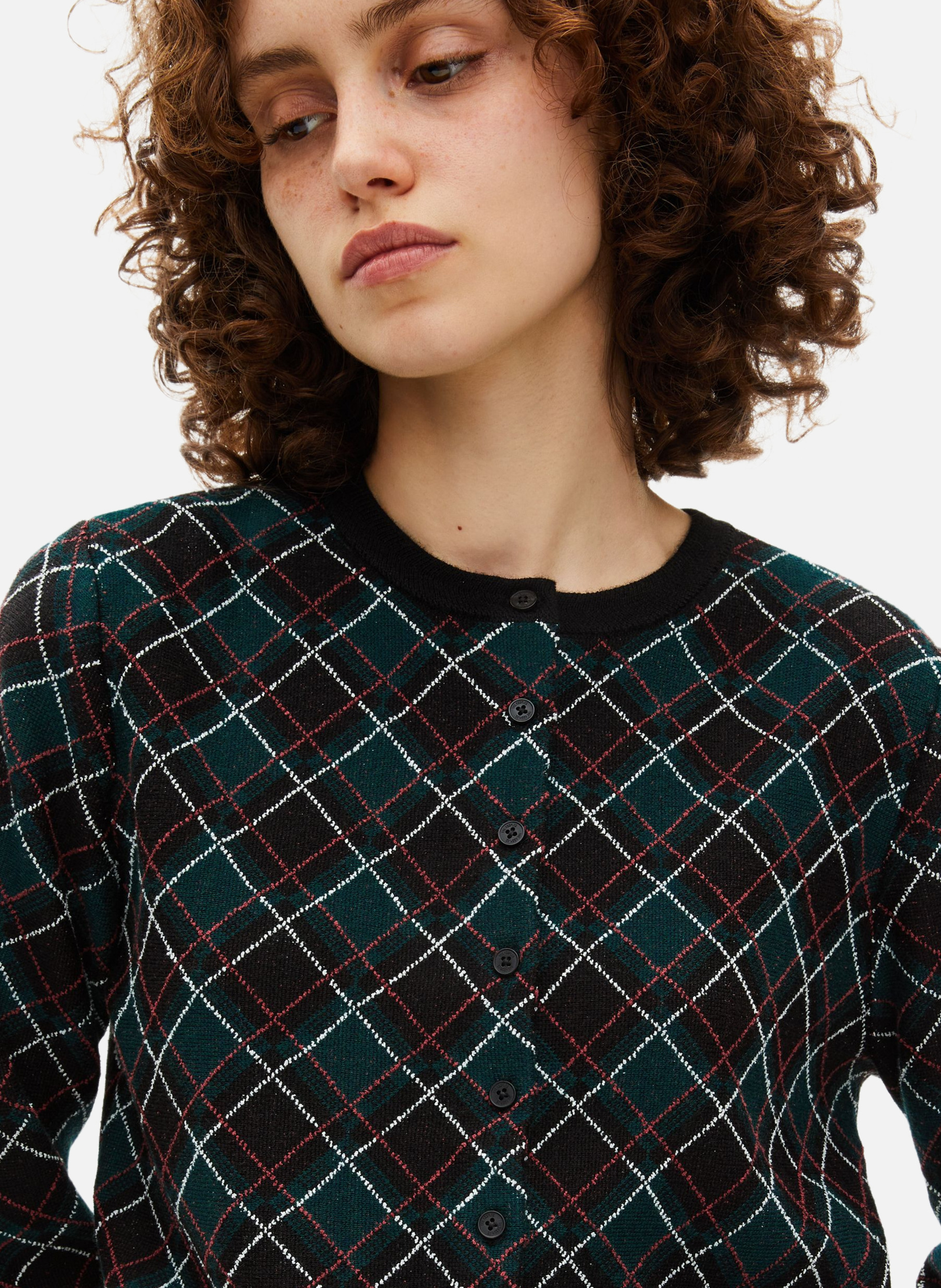 Checked cardigan THE KOOPLES Black