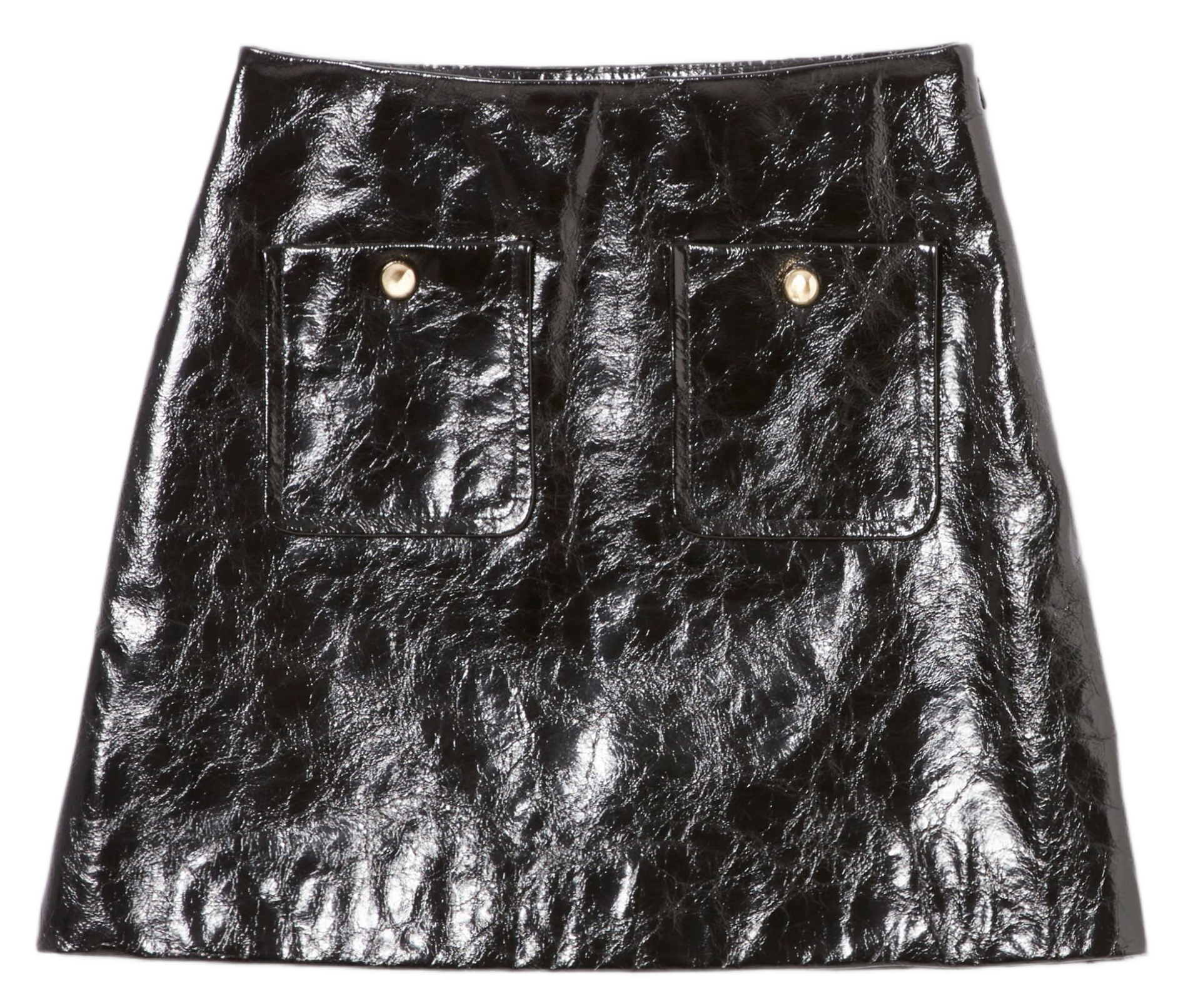 Jupe courte en cuir CLAUDIE PIERLOT Noir