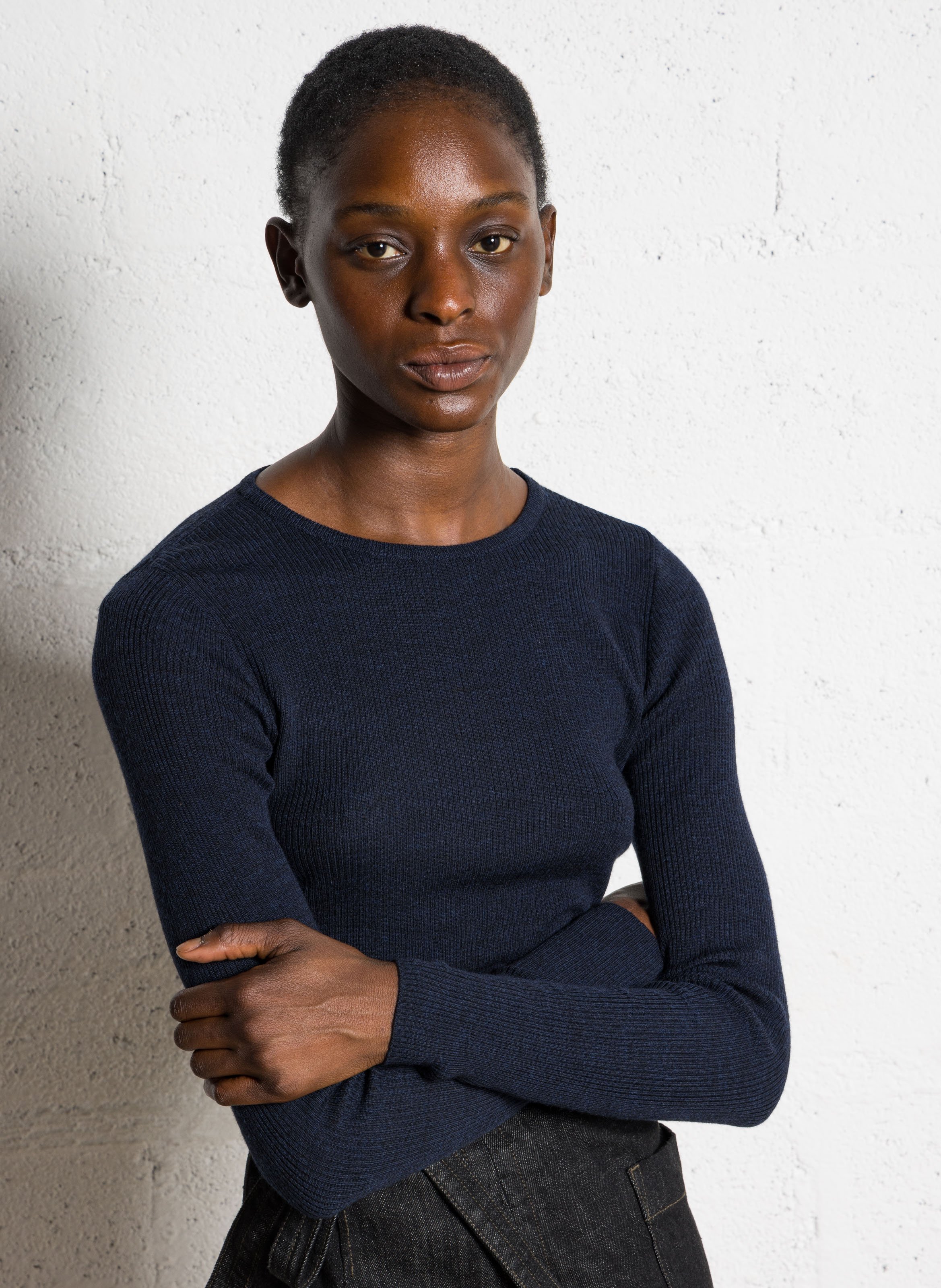 Top col rond en laine MAJESTIC FILATURES