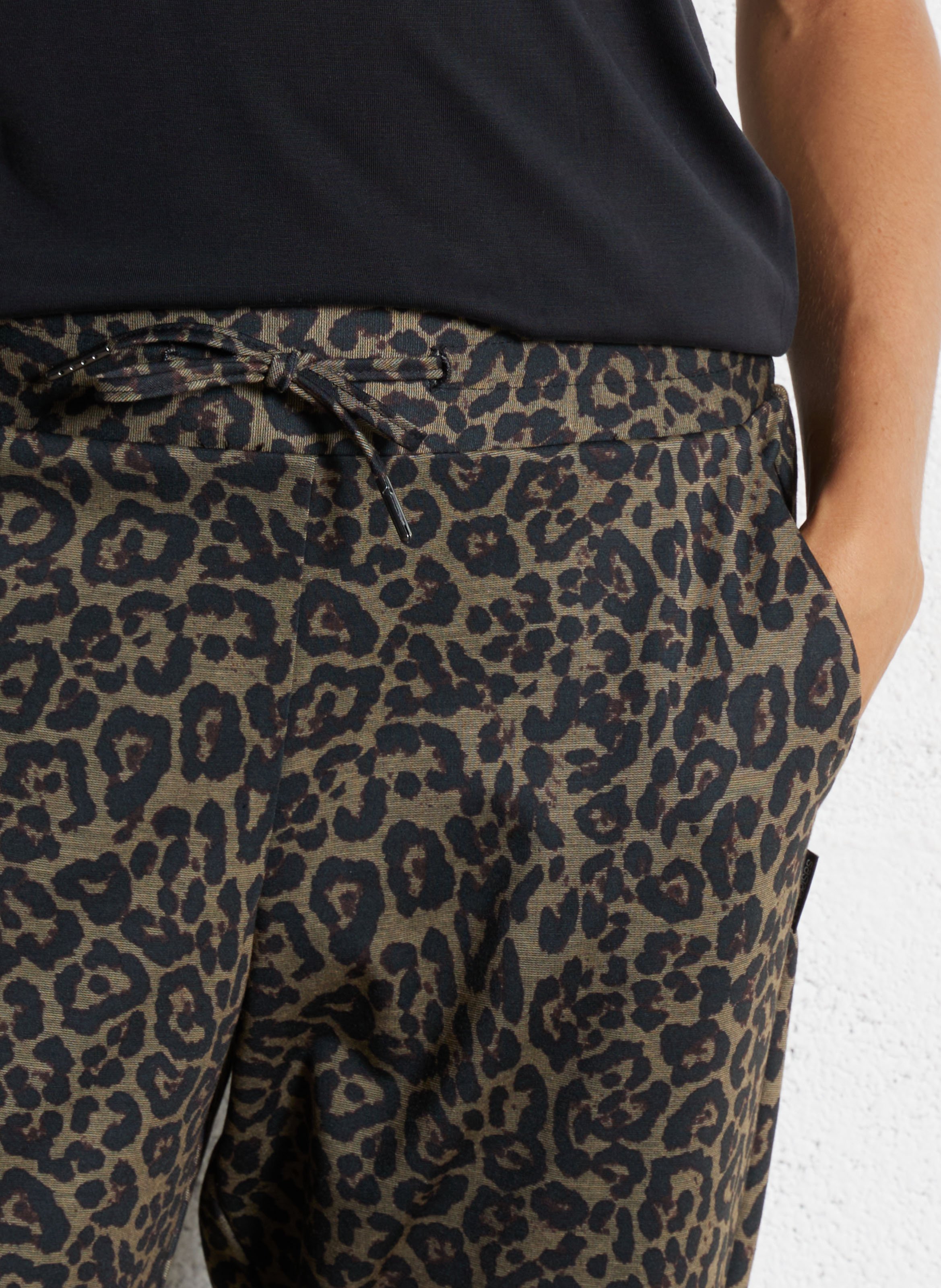 Pantalon droit imprimé  LE TEMPS DES CERISES Marron