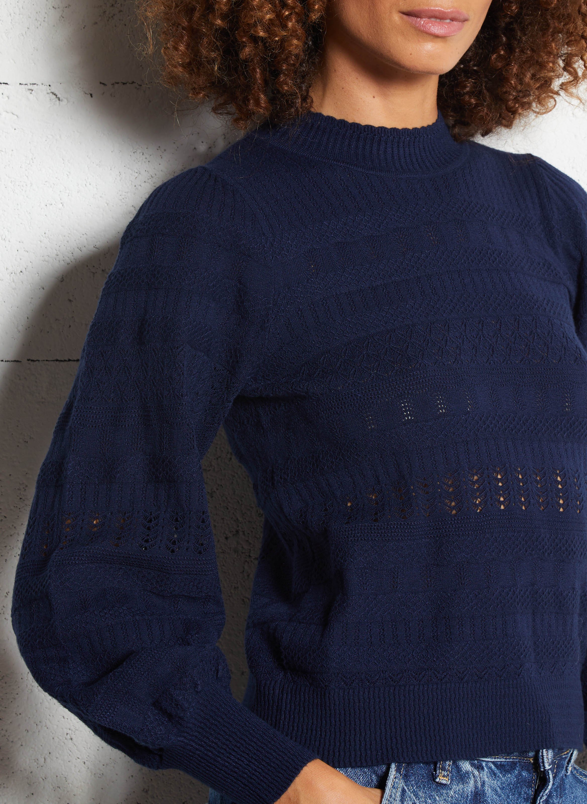 High-neck sweater PETITE MENDIGOTE Blue