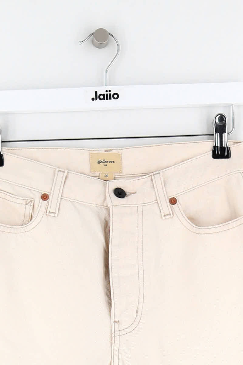 - Straight-leg jeans
- 5 pockets
- Straight cut
- Faded effect BELLEROSE - Seconde Main Beige