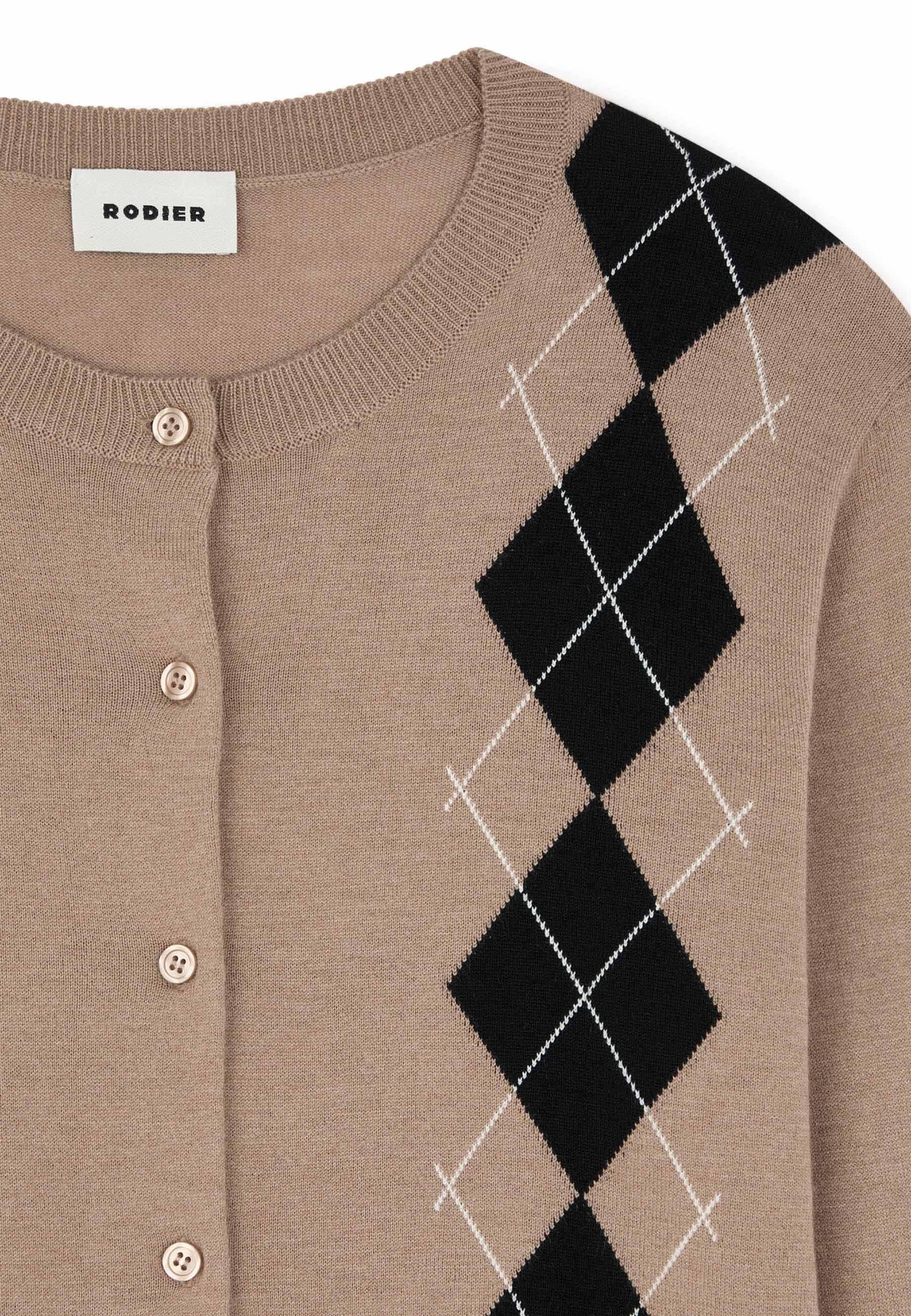 Jacquard cardigan RODIER Brown