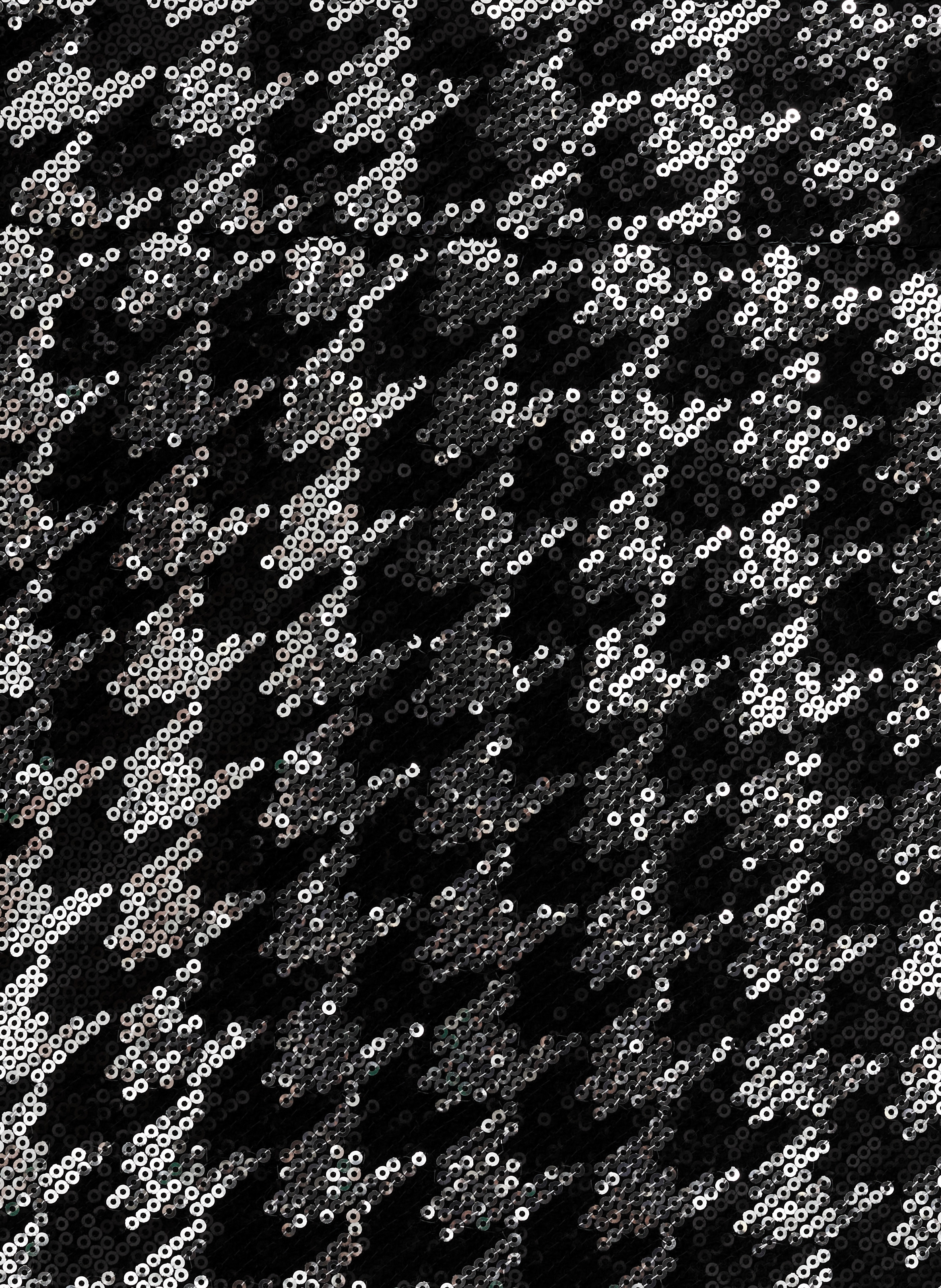 Short houndstooth skirt with sequins THE KOOPLES Black