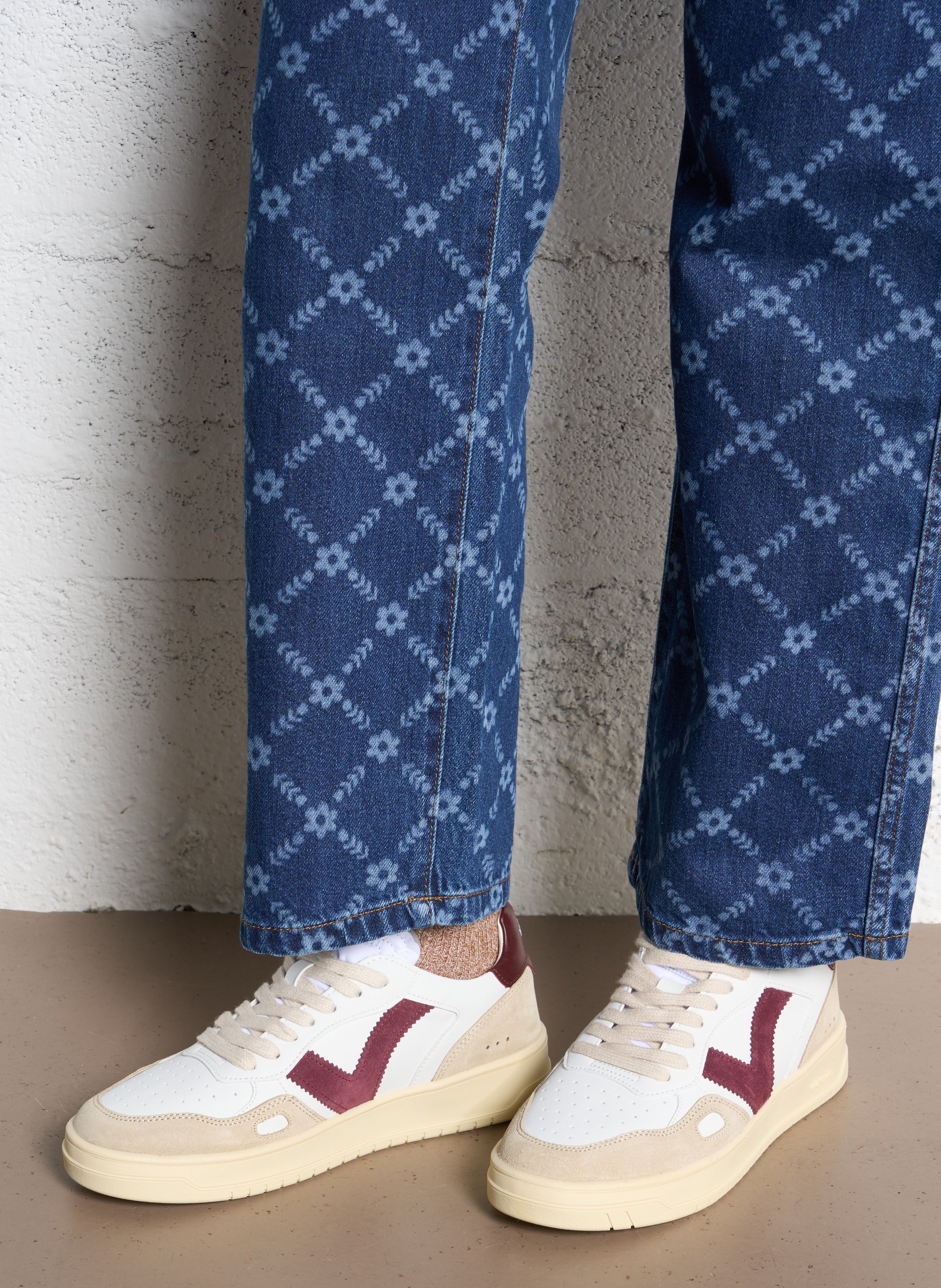 Baskets basses en cuir VICTORIA Violet