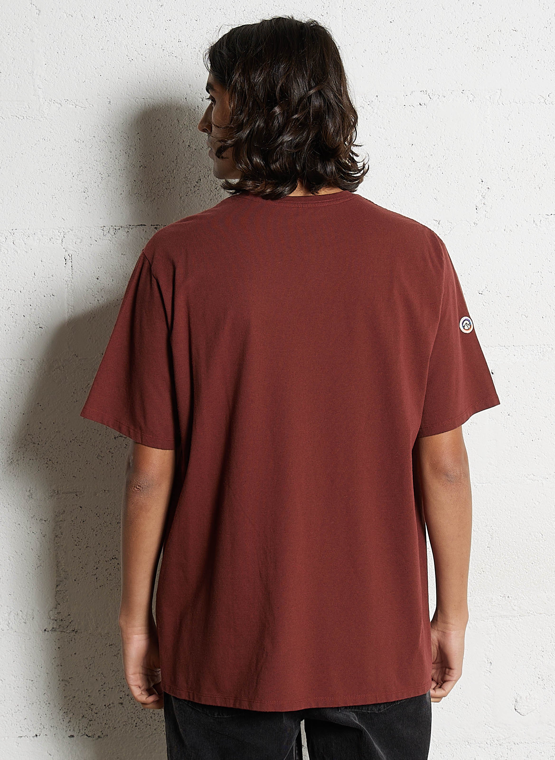 Straight T-shirt in mixed recycled cotton PATAGONIA Brown