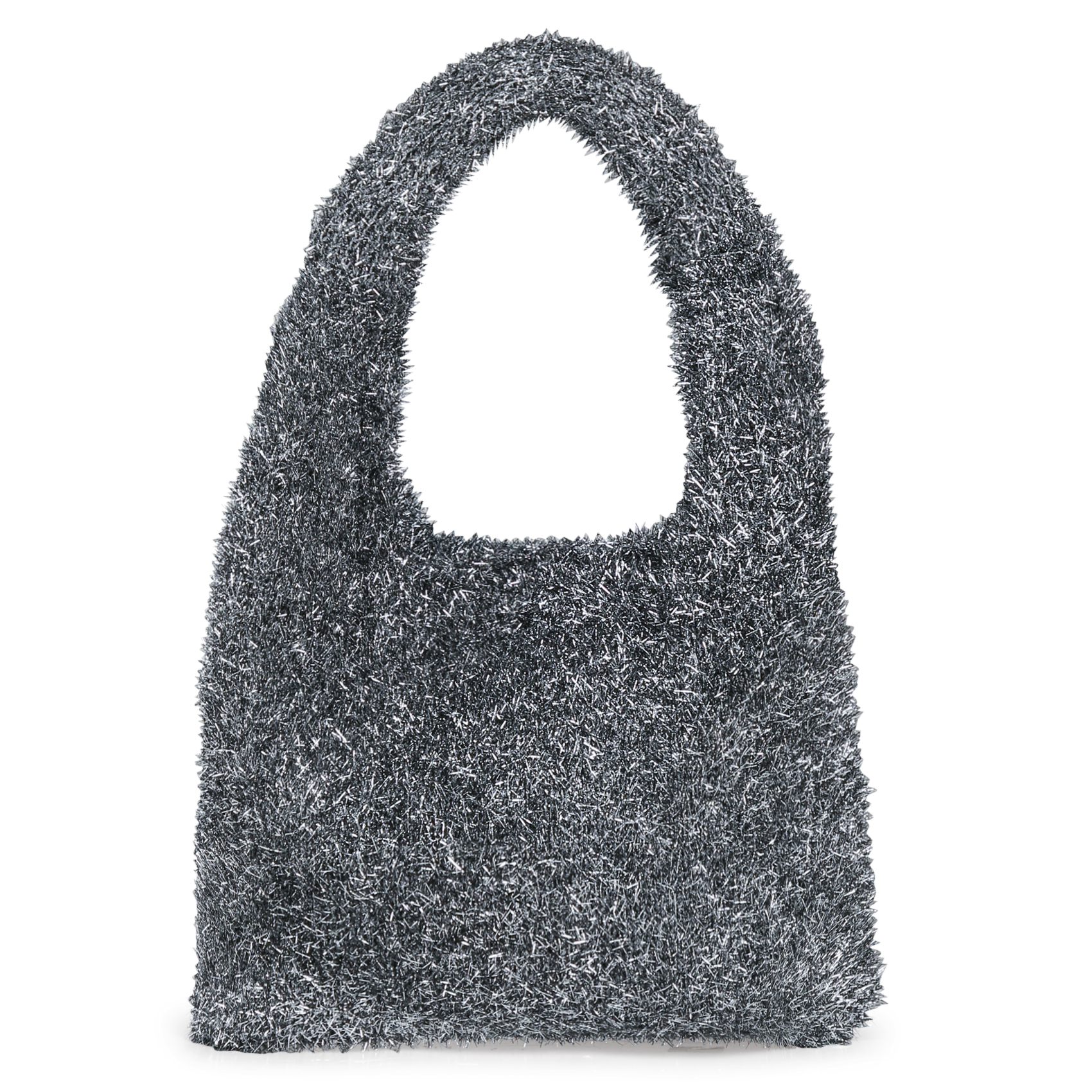 Metallic knit handbag AU PRINTEMPS PARIS Black