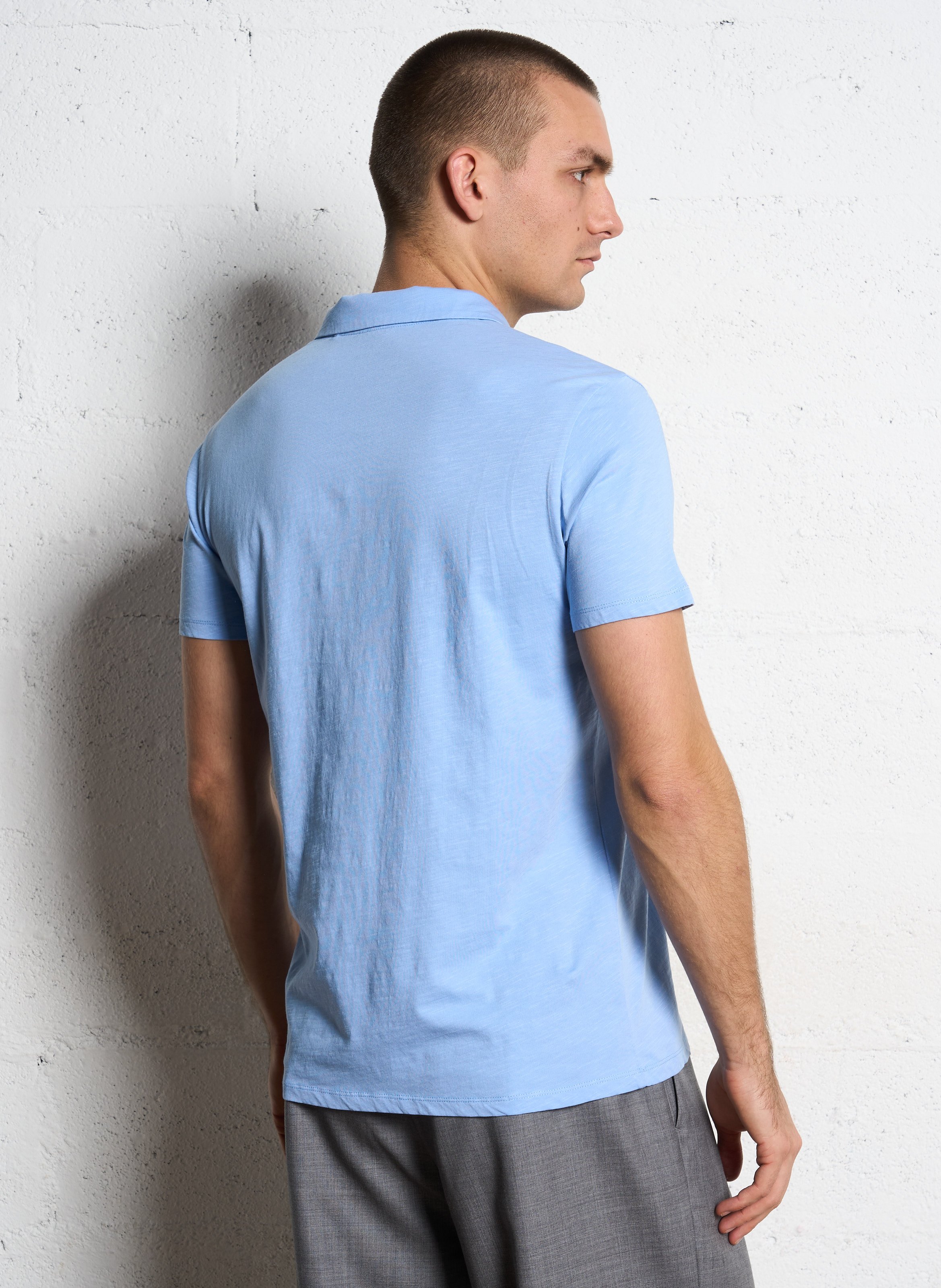 Polo manches courtes uni IKKS Bleu