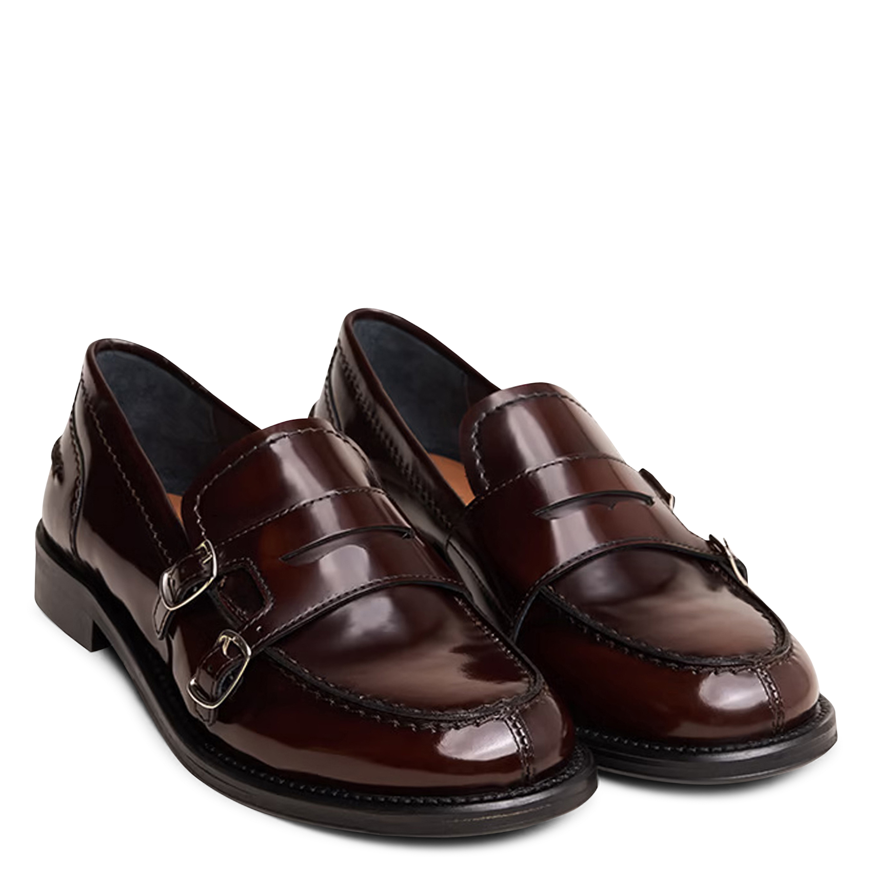 Mocassins en cuir verni JONAK Marron