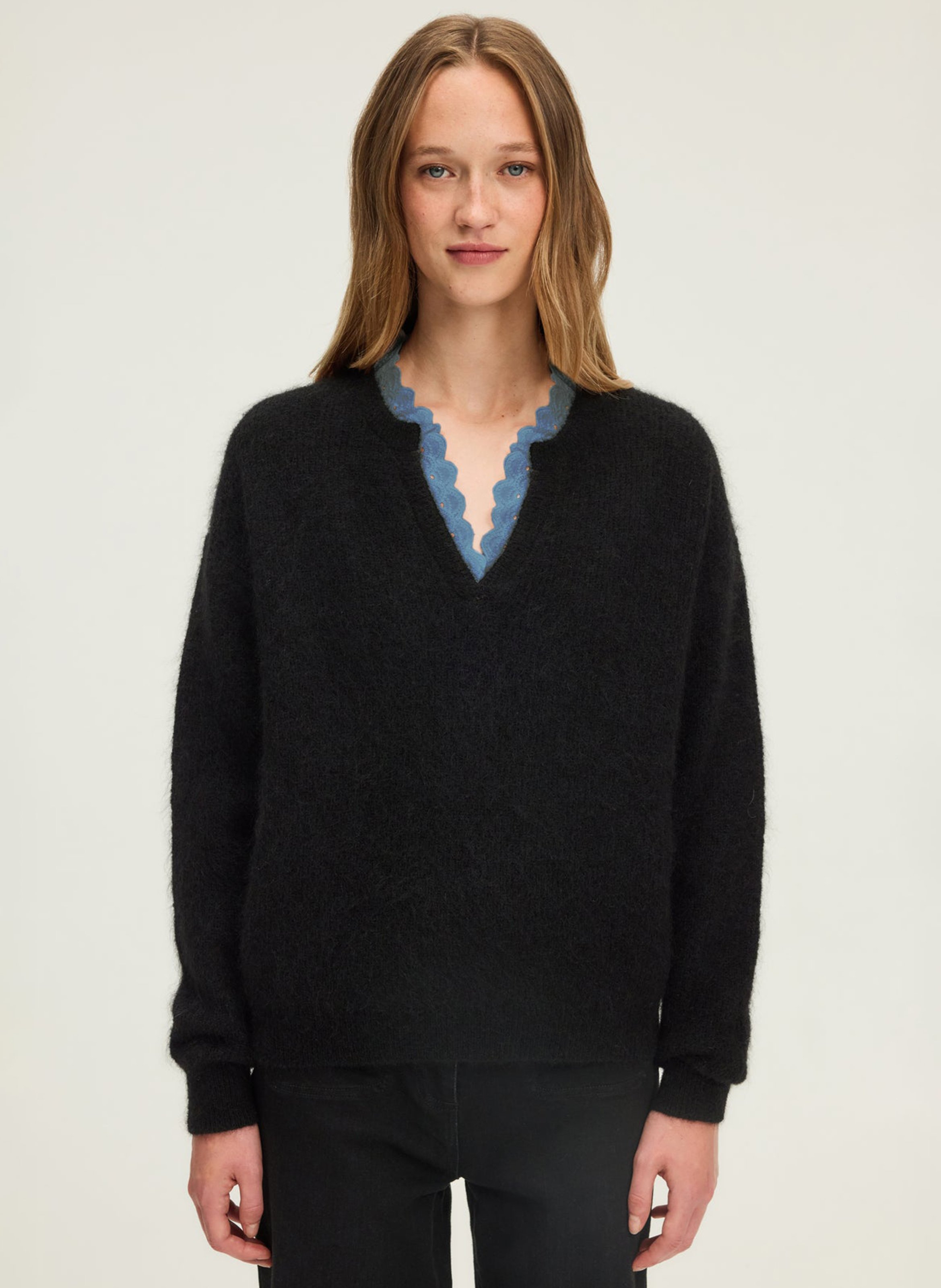 Pull col tunisien PABLO Noir