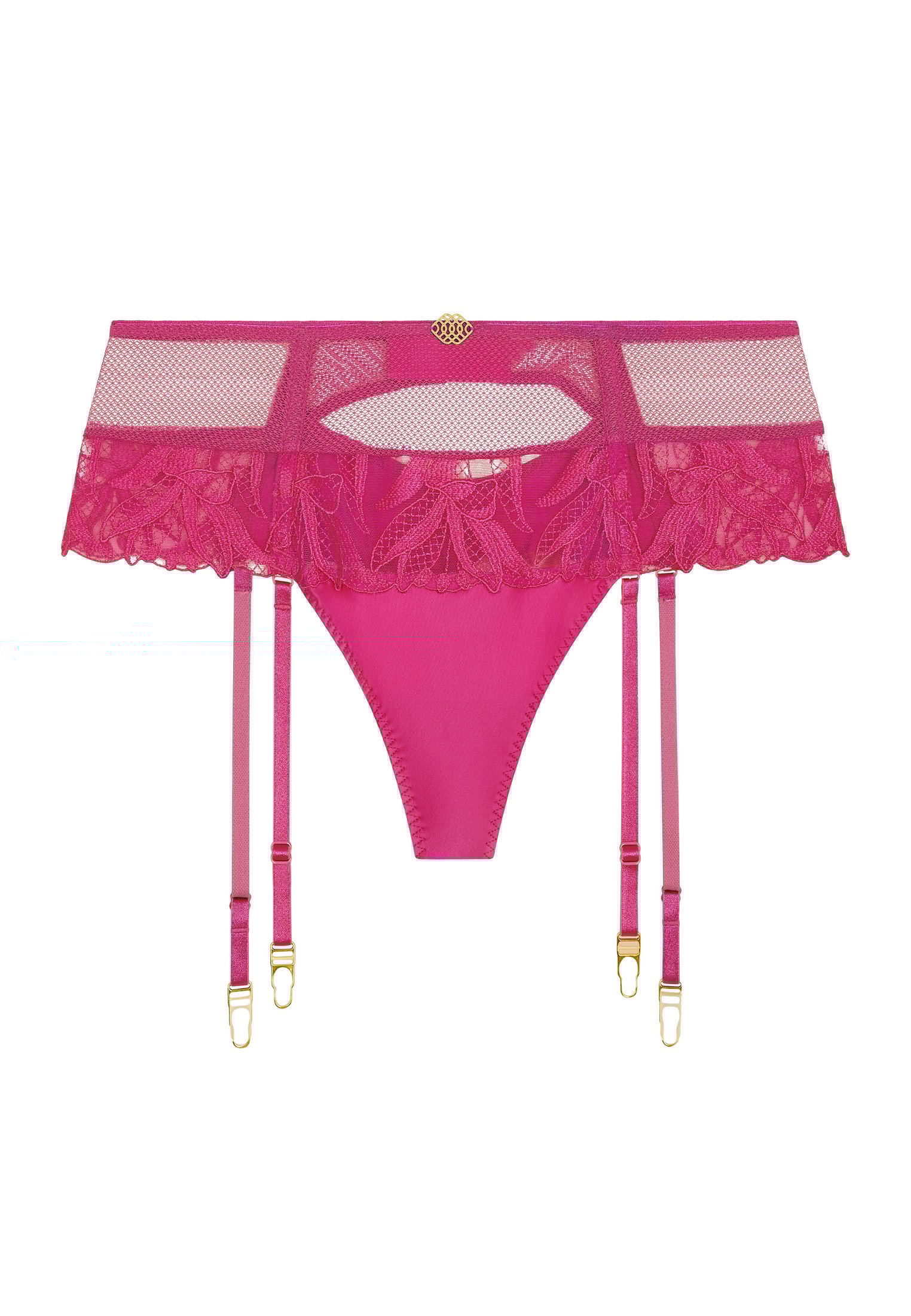 Garter belt thong AUBADE Pink