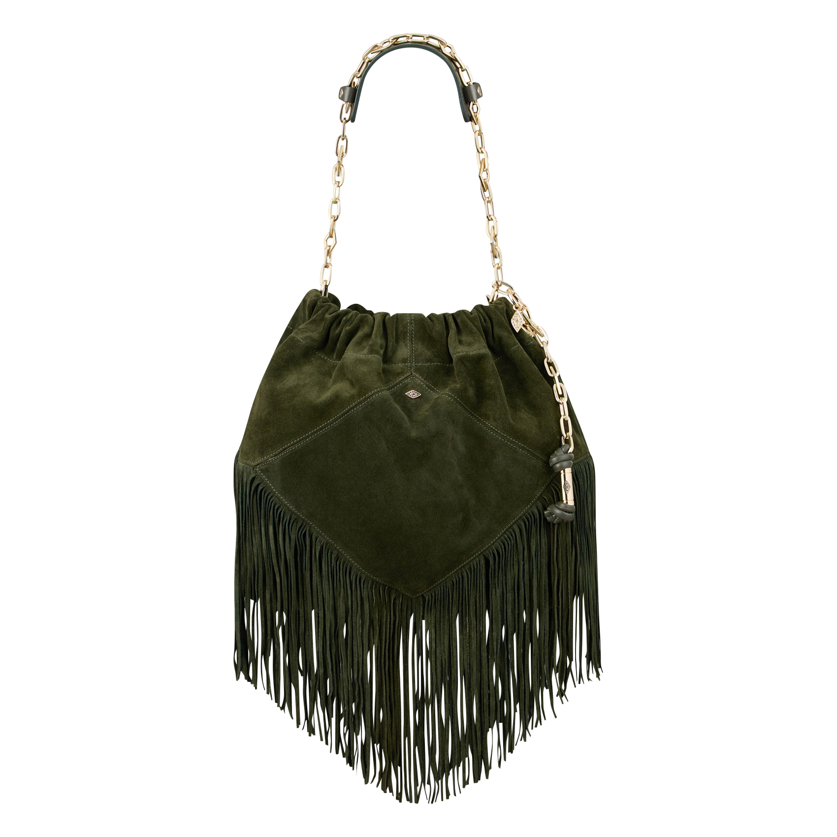 Sac porté épaule en cuir BA&SH Vert