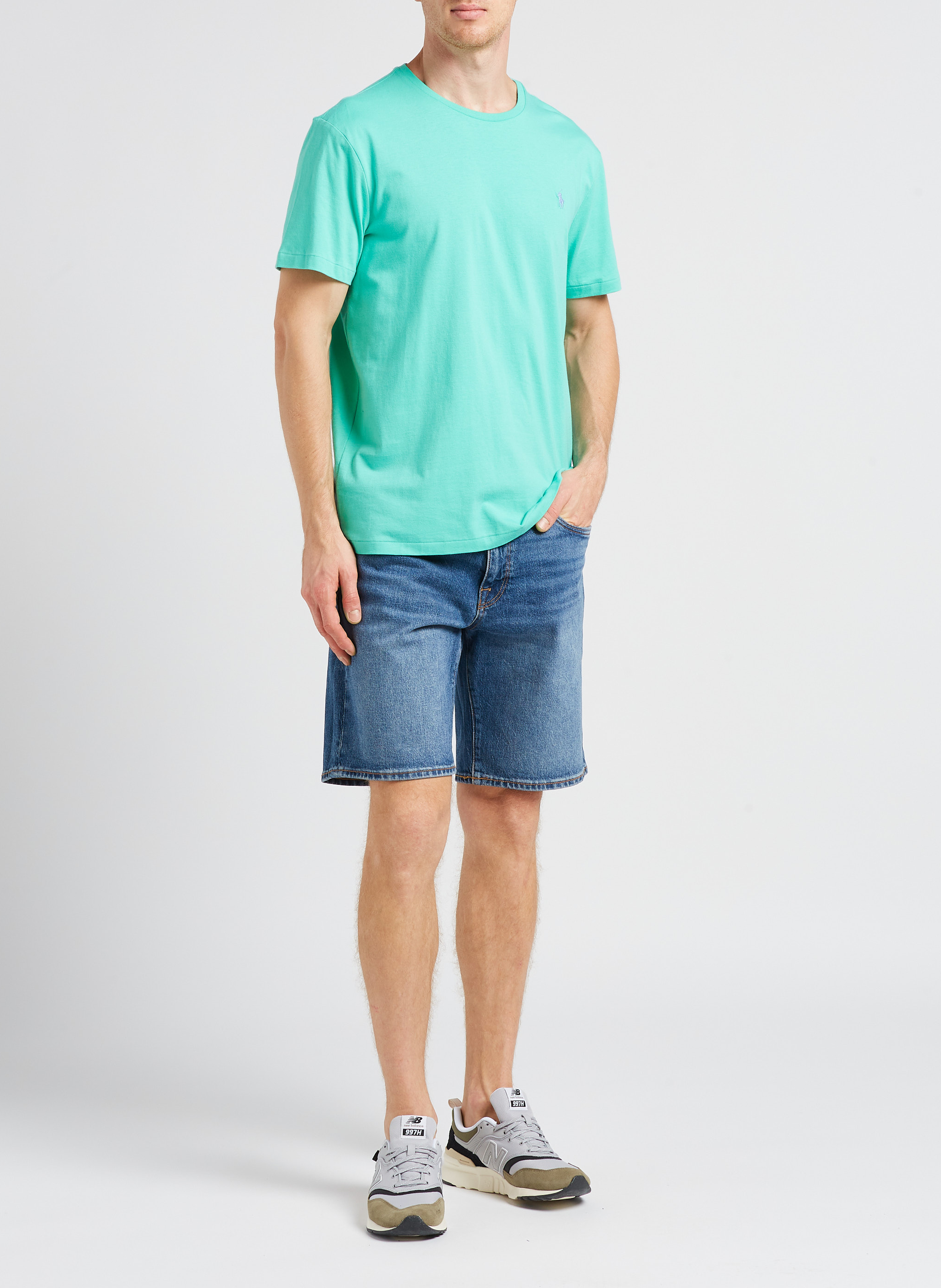 Baskets basses bi-matière à lacets  NEW BALANCE Blanc