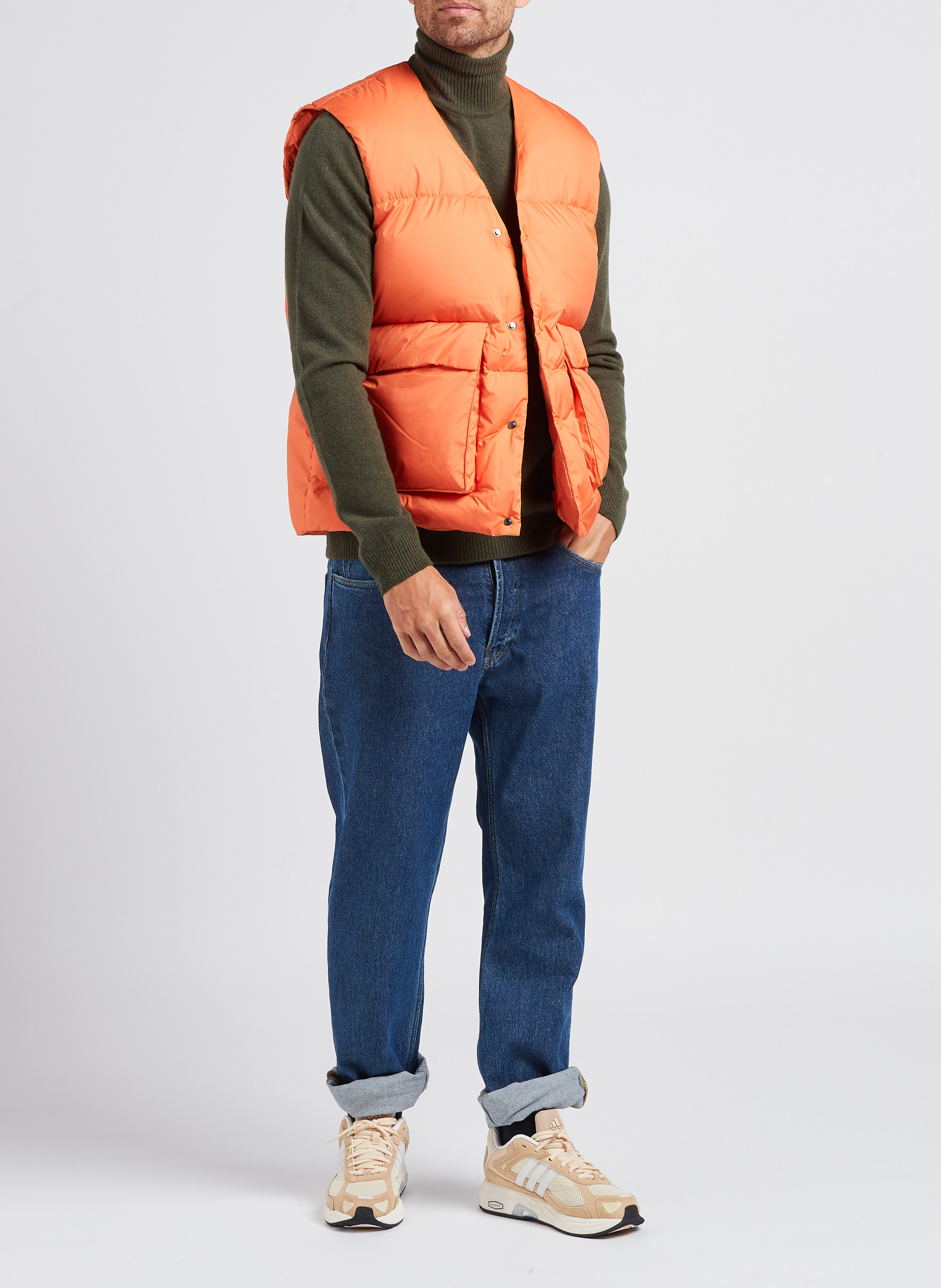 Steppjacke mit V-Ausschnitt GERTRUDE Orange