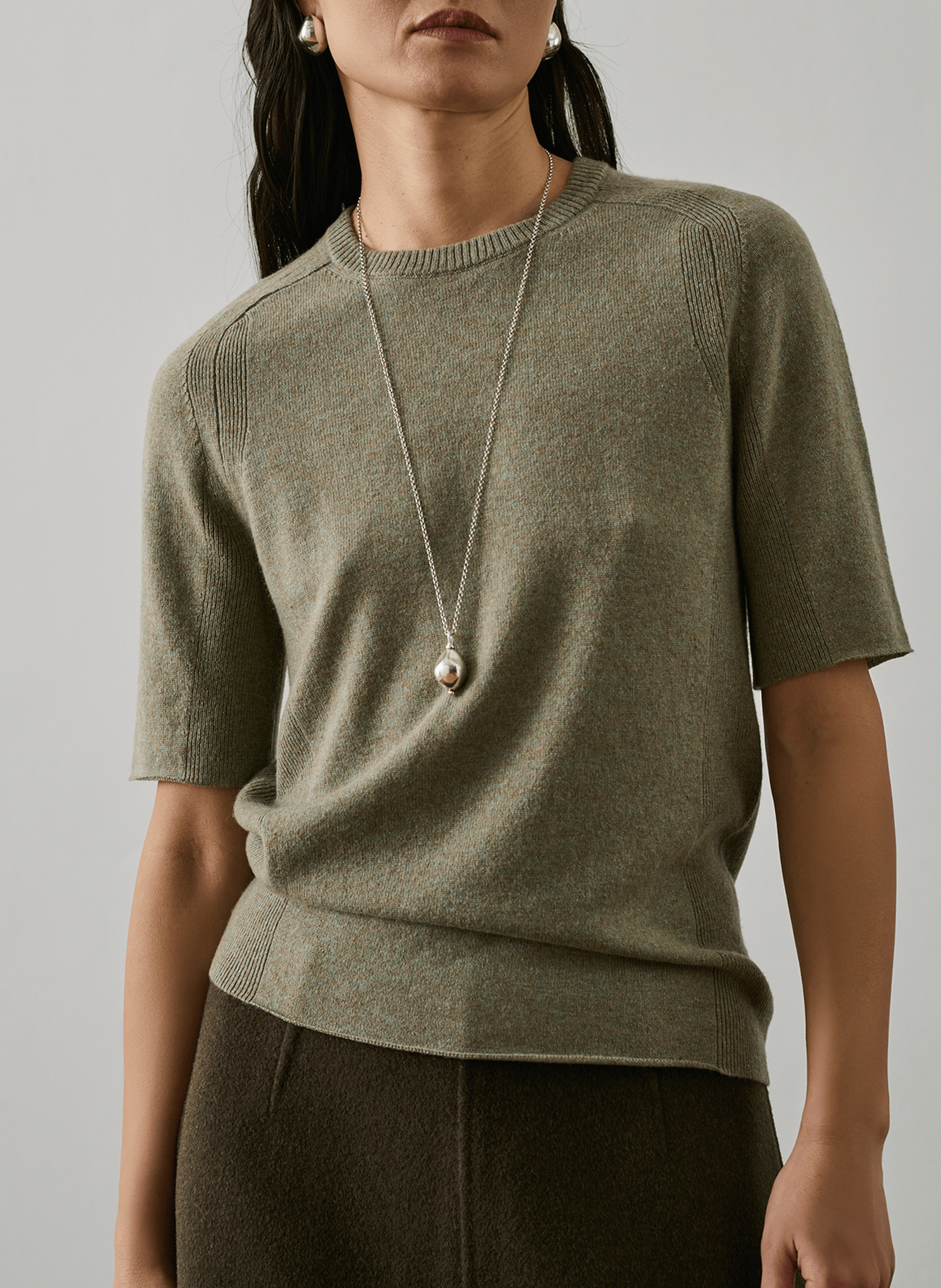 Ciel - Kaschmirpullover mit Rundhalsausschnitt SOEUR Grau