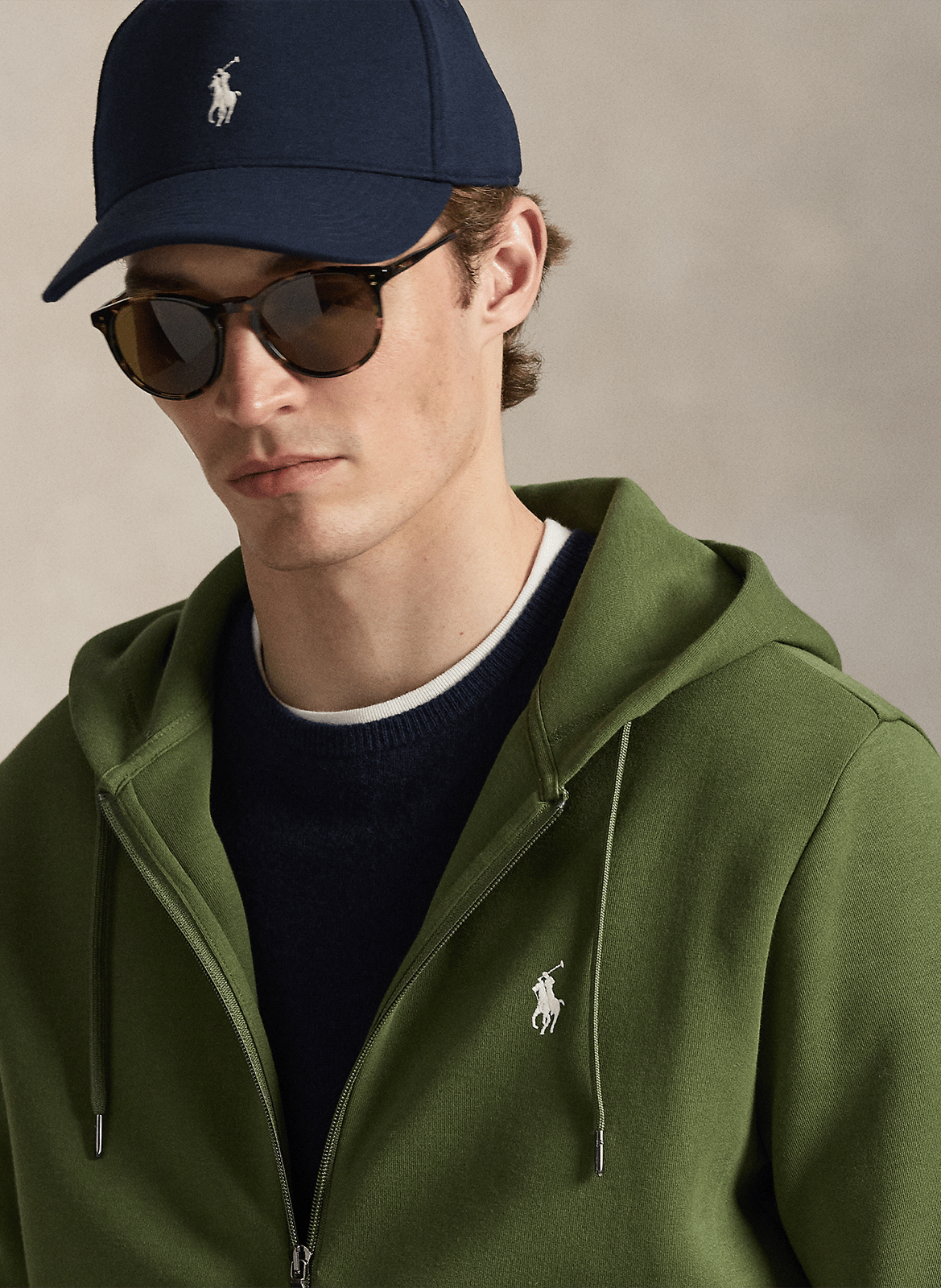 Sweat zippé à capuche POLO RALPH LAUREN Vert