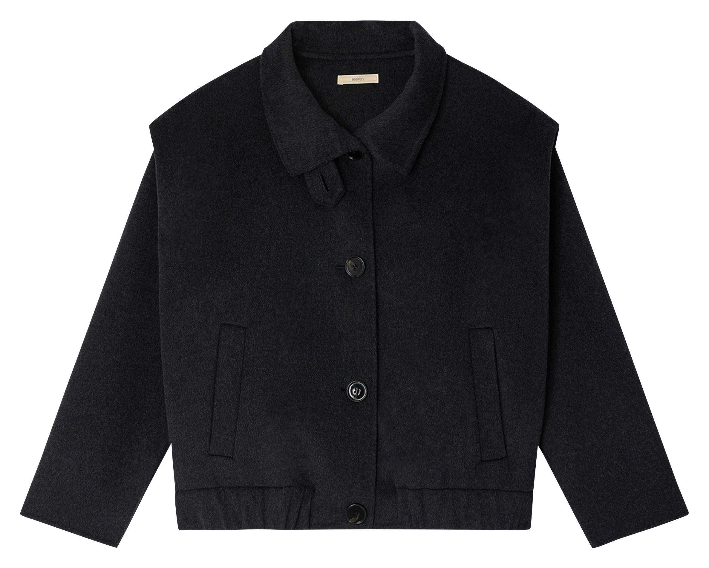 Robe courte ajustée à encolure américaine SESSUN Gris