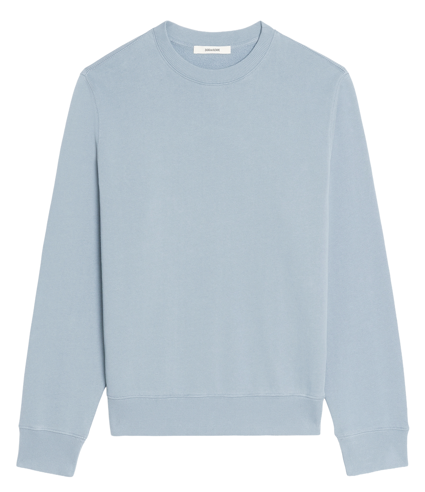 Straight-cut cotton round-neck sweater ZADIG&VOLTAIRE Blue
