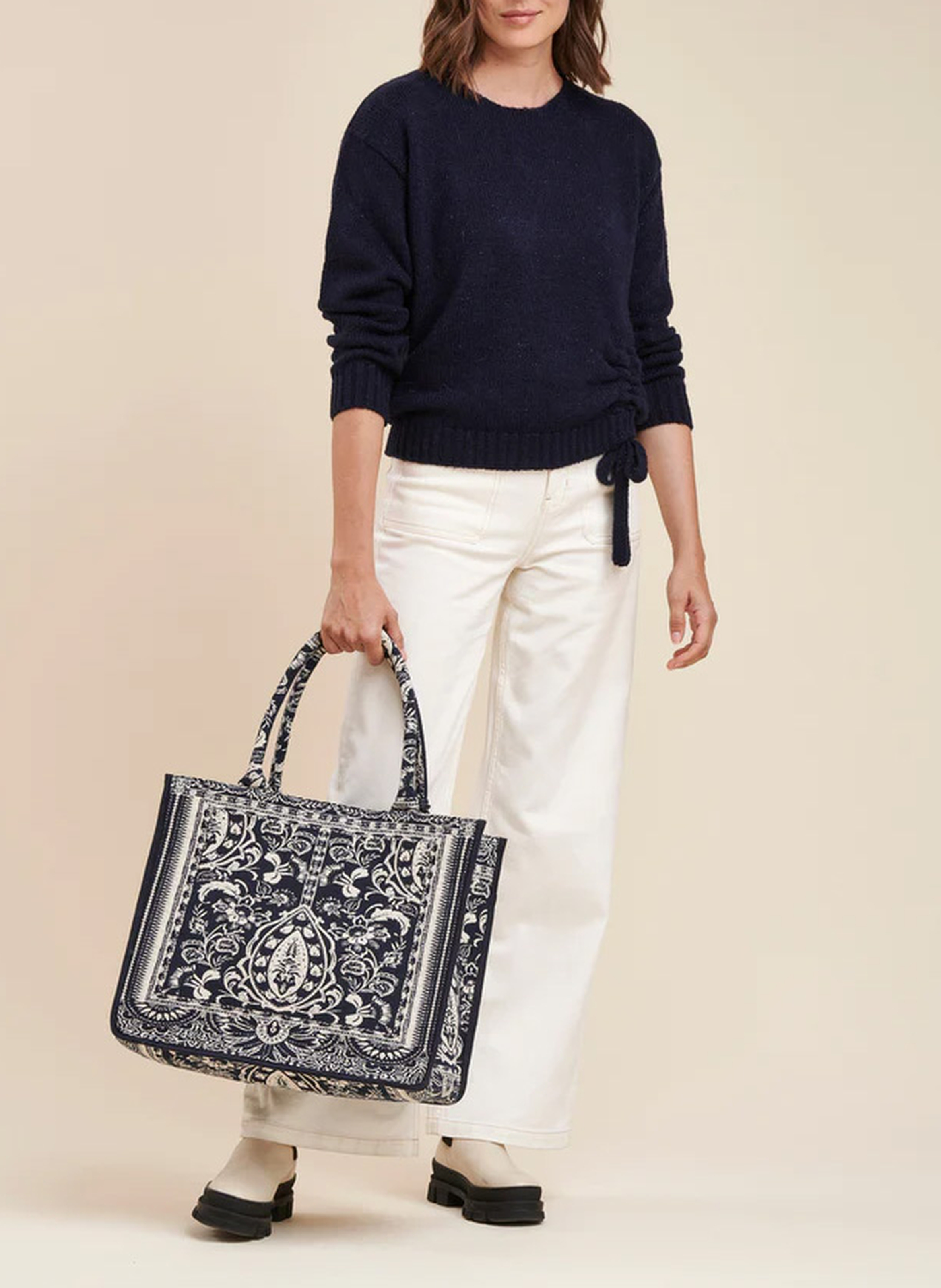 Jacquard-Shopper LA FEE MARABOUTEE Blau