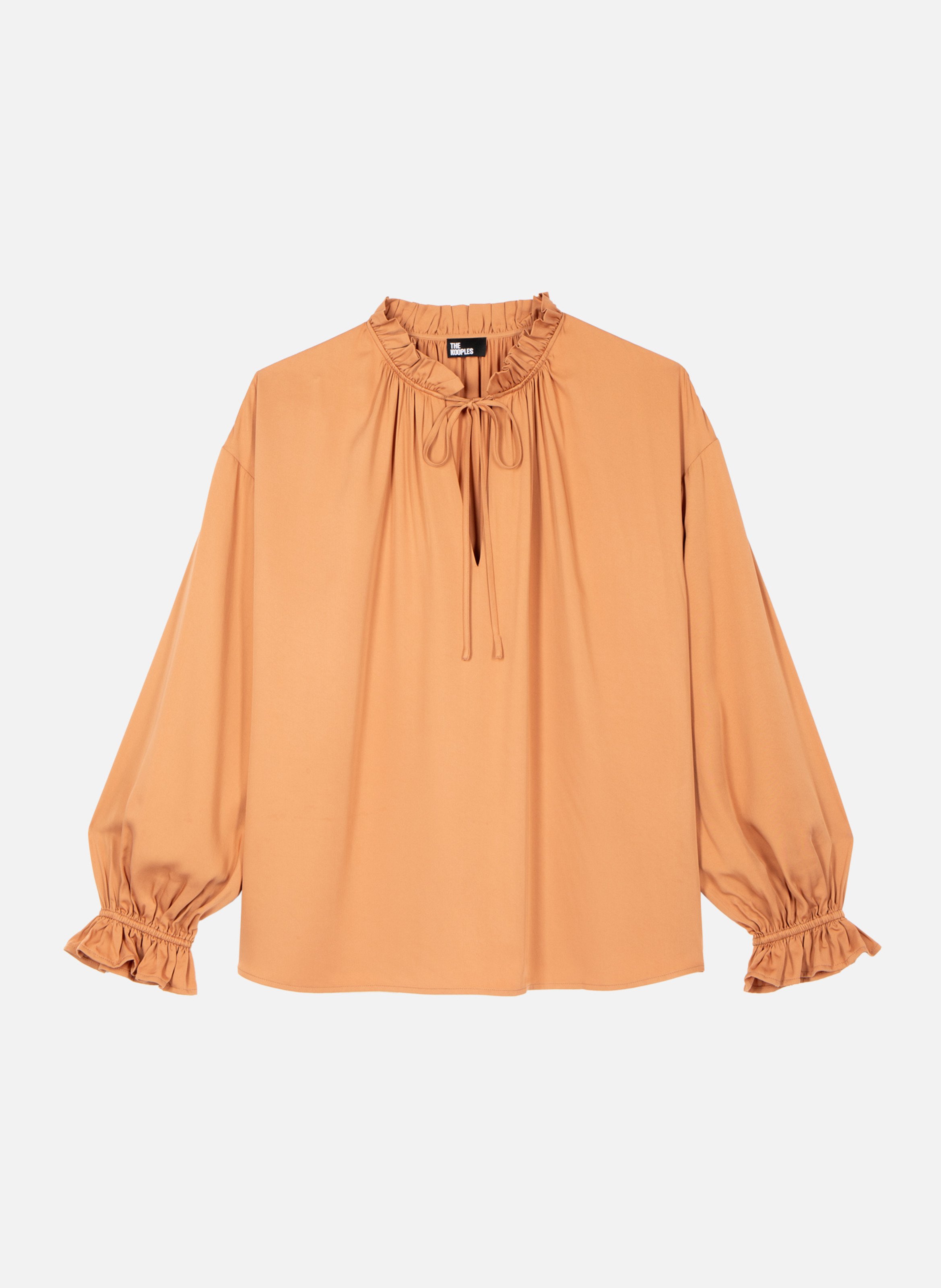 Blouse with ruffles THE KOOPLES Brown