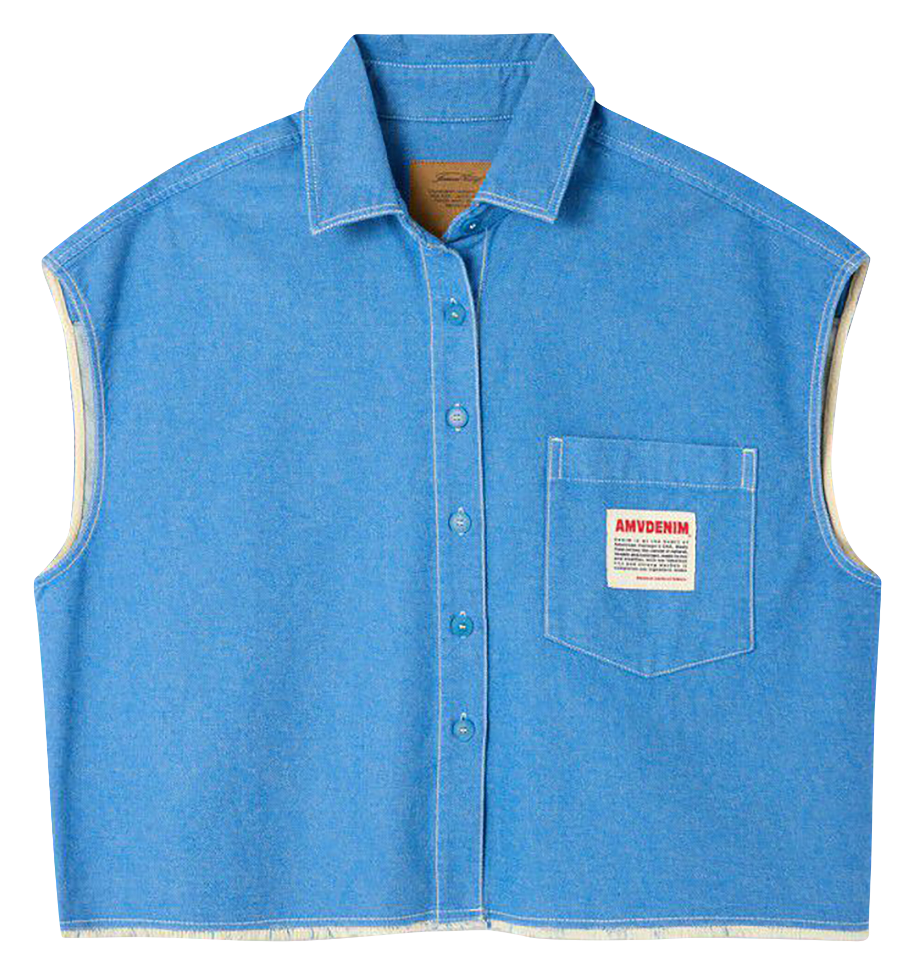 Chemise large boutonnée denim AMERICAN VINTAGE Bleu