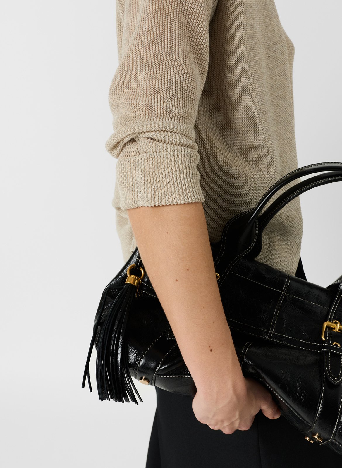 Gilet droit en maille GERARD DAREL Beige