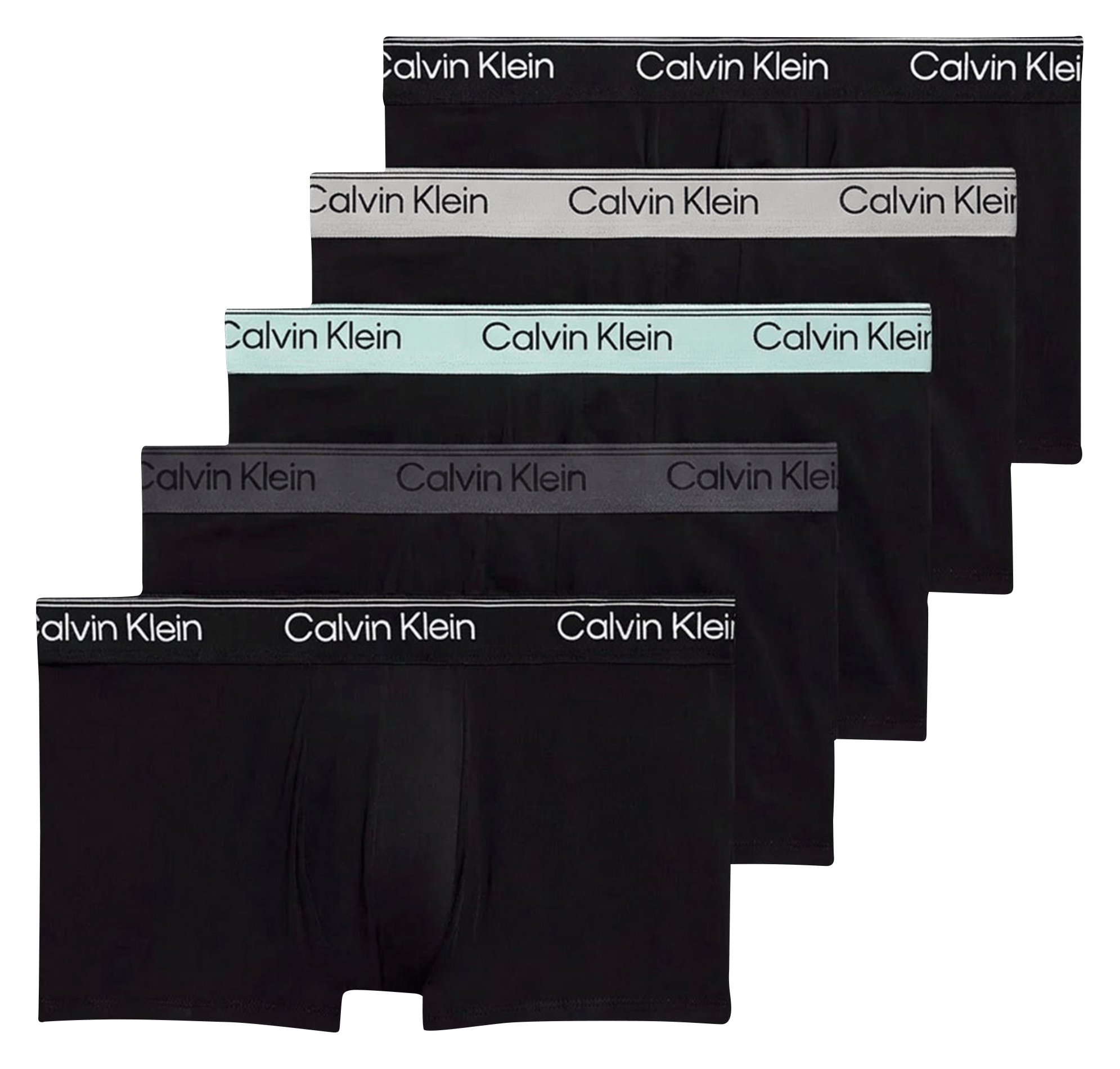 Set van 5 boxershorts met lage taille CALVIN KLEIN UNDERWEAR Zwart