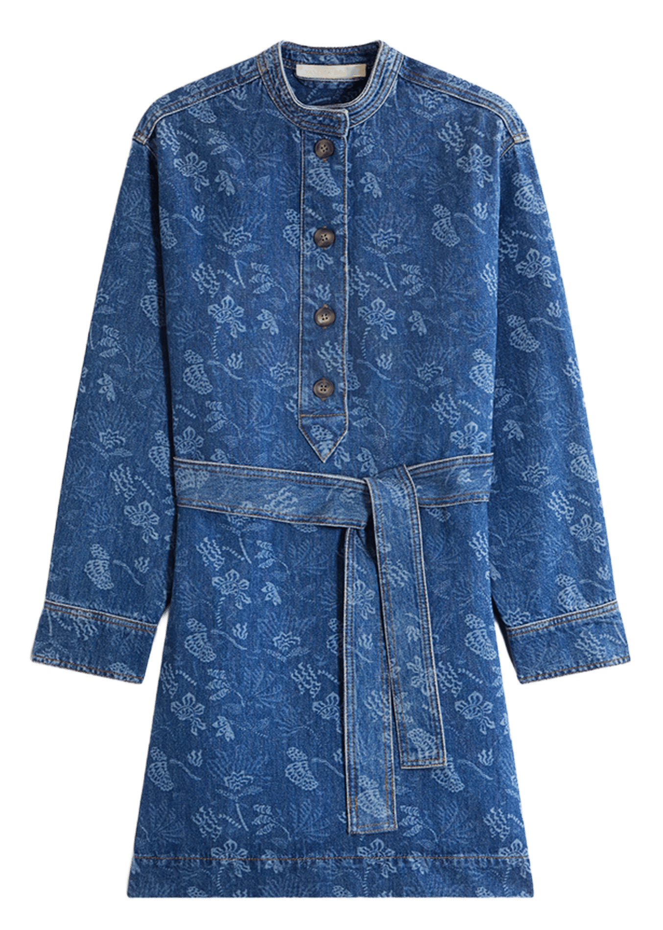 Korte jurk met ronde hals en print VANESSA BRUNO Veelkleurig