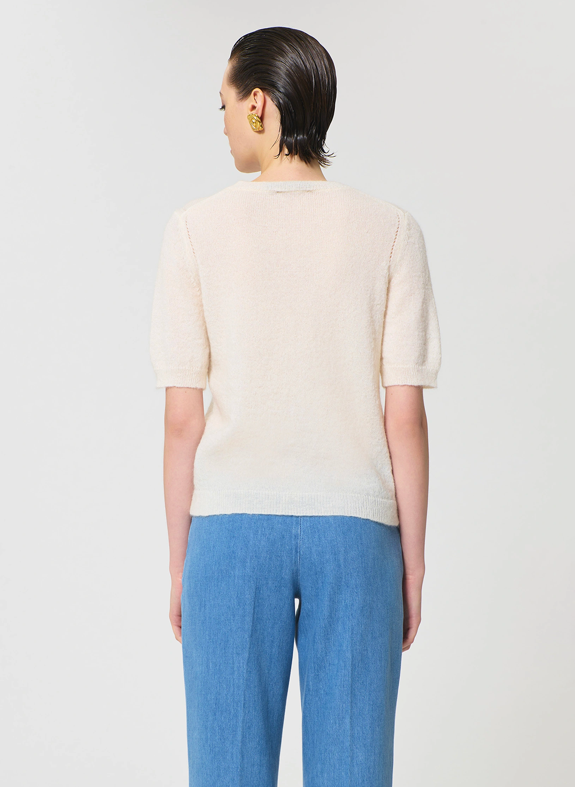 Round-neck top TARA JARMON Beige