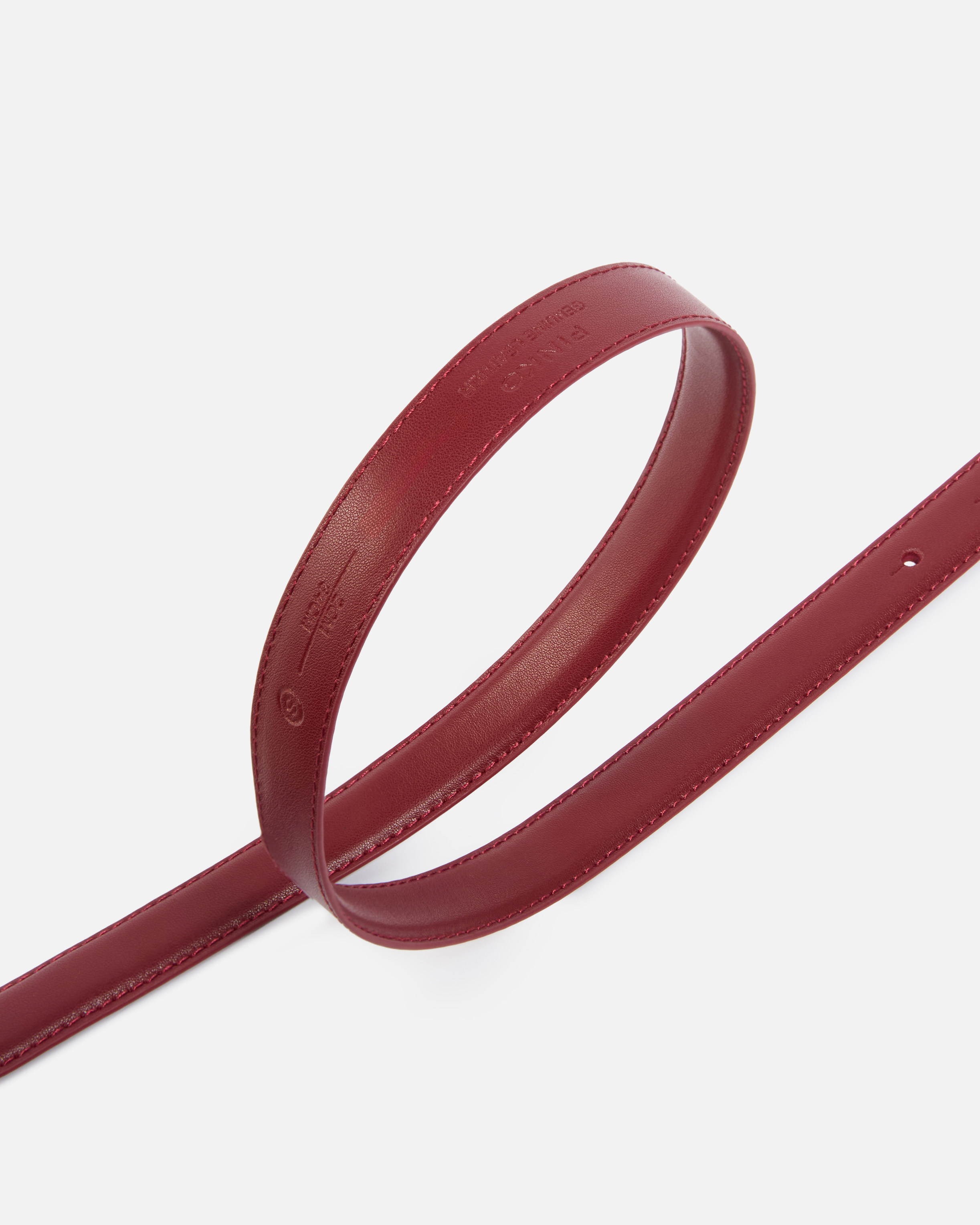 Fine ceinture love birds en cuir 2cm PINKO Rouge