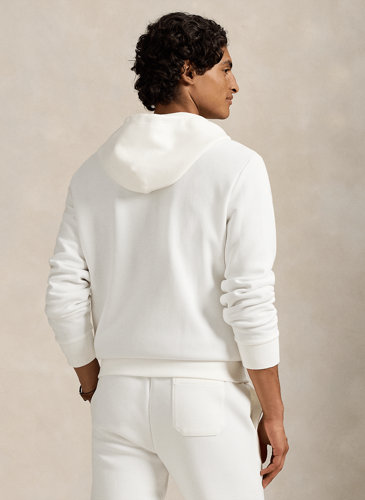 Zip-up soft cotton hoodie POLO RALPH LAUREN White