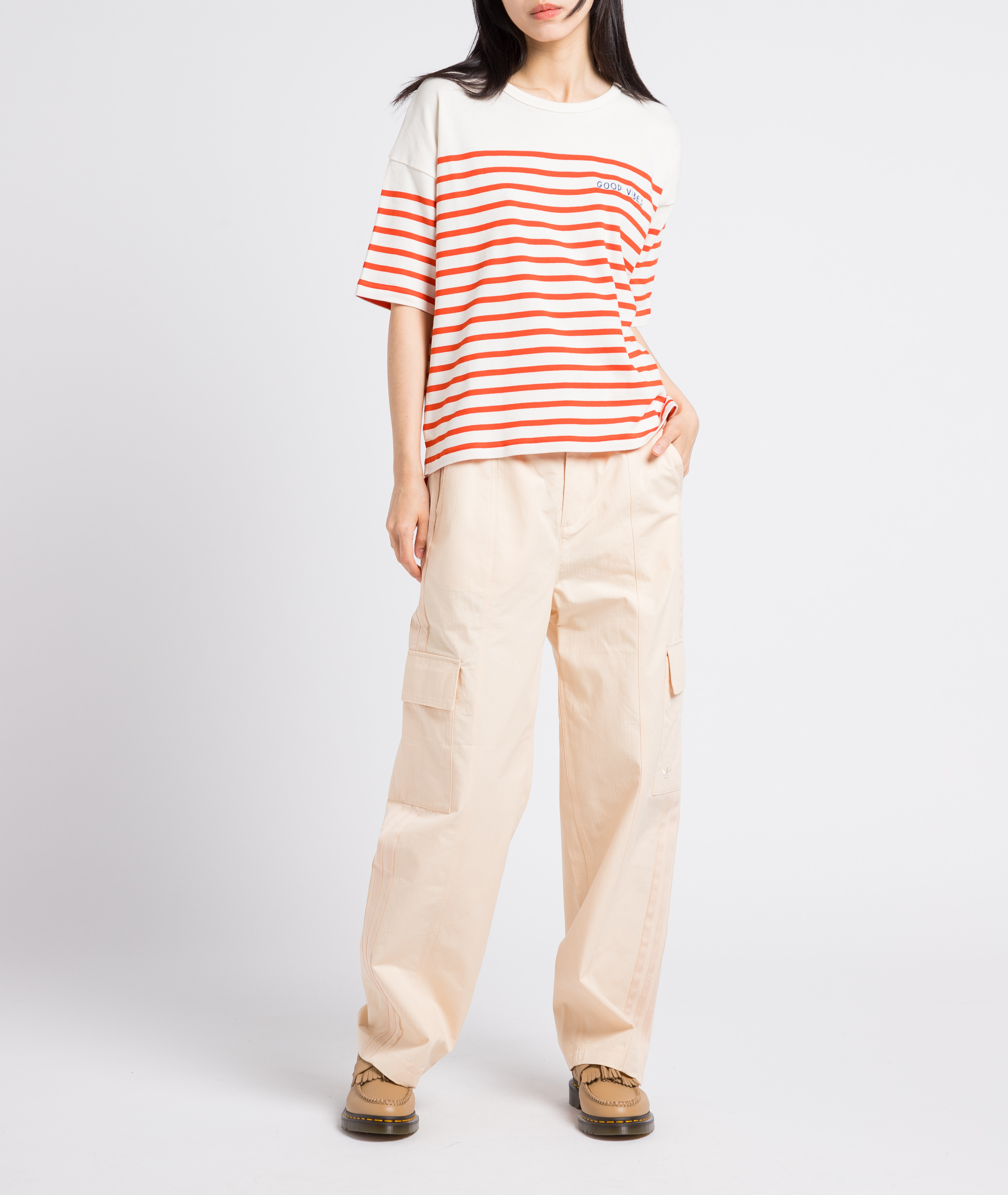 Wide-leg cotton pants ADIDAS Multicolored