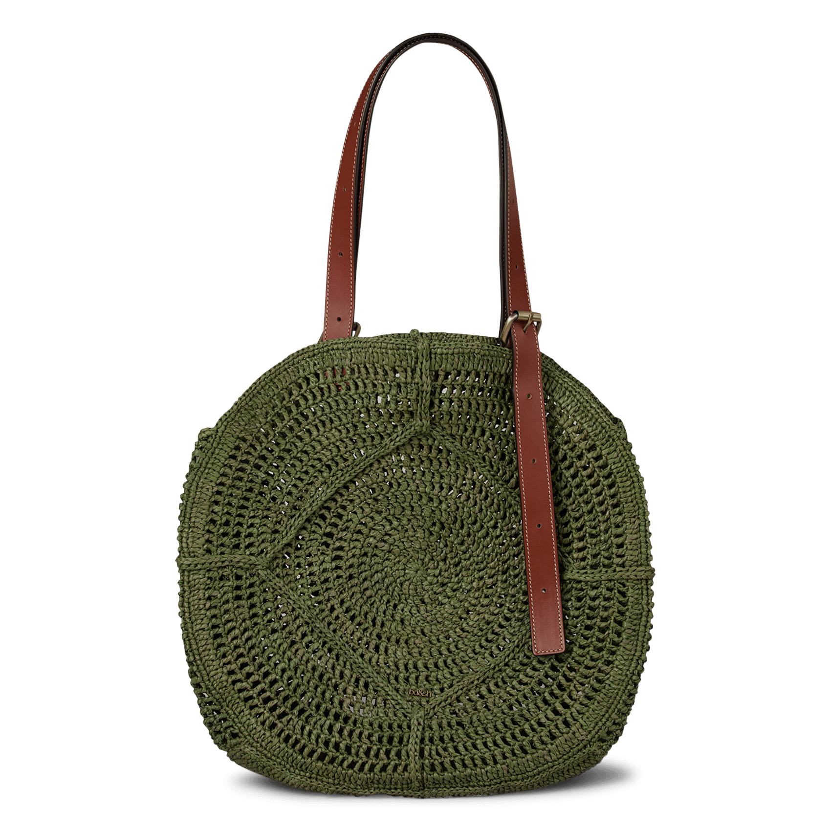 Panier en raphia BA&SH Kaki