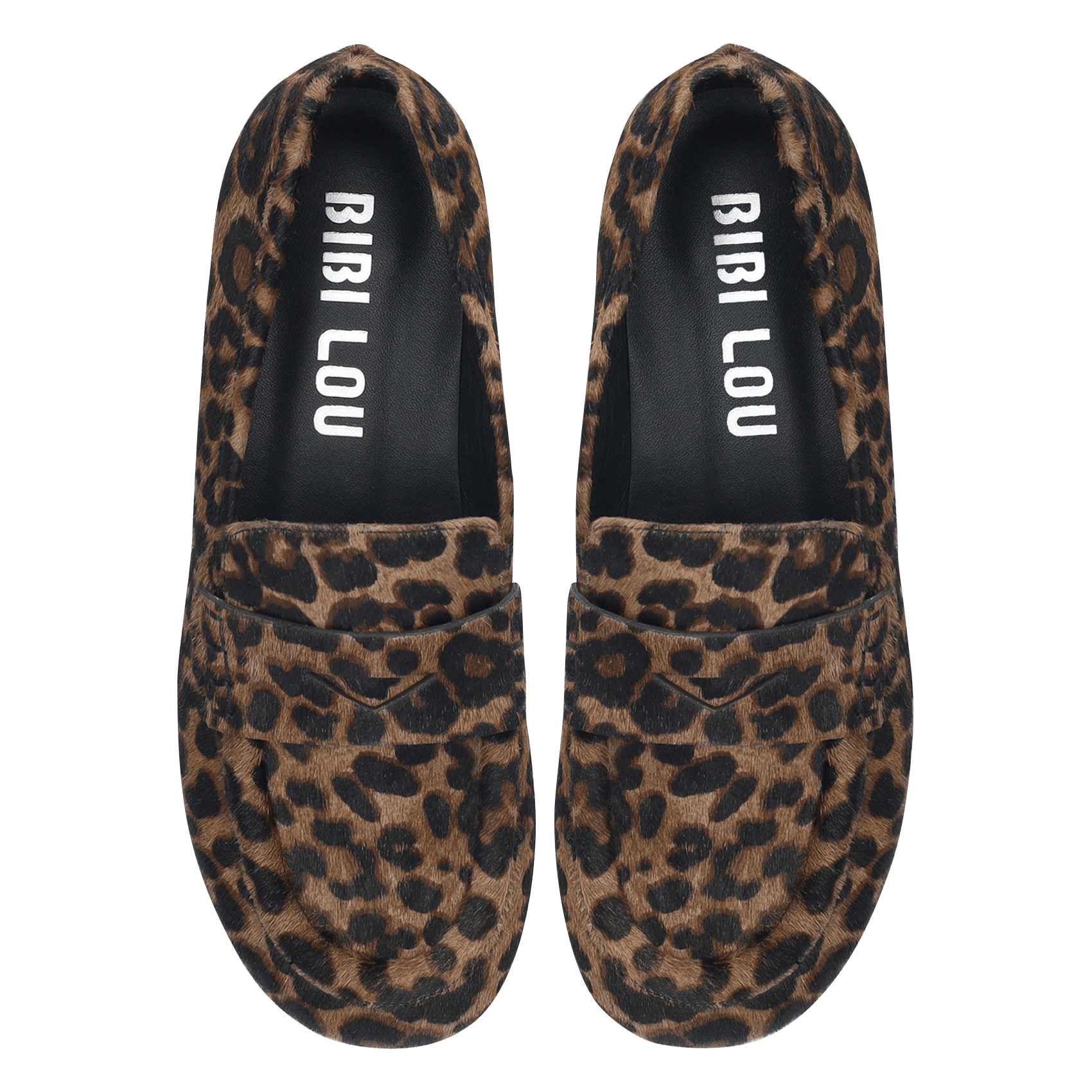 Leopard-print leather loafers BIBI LOU Multicolored
