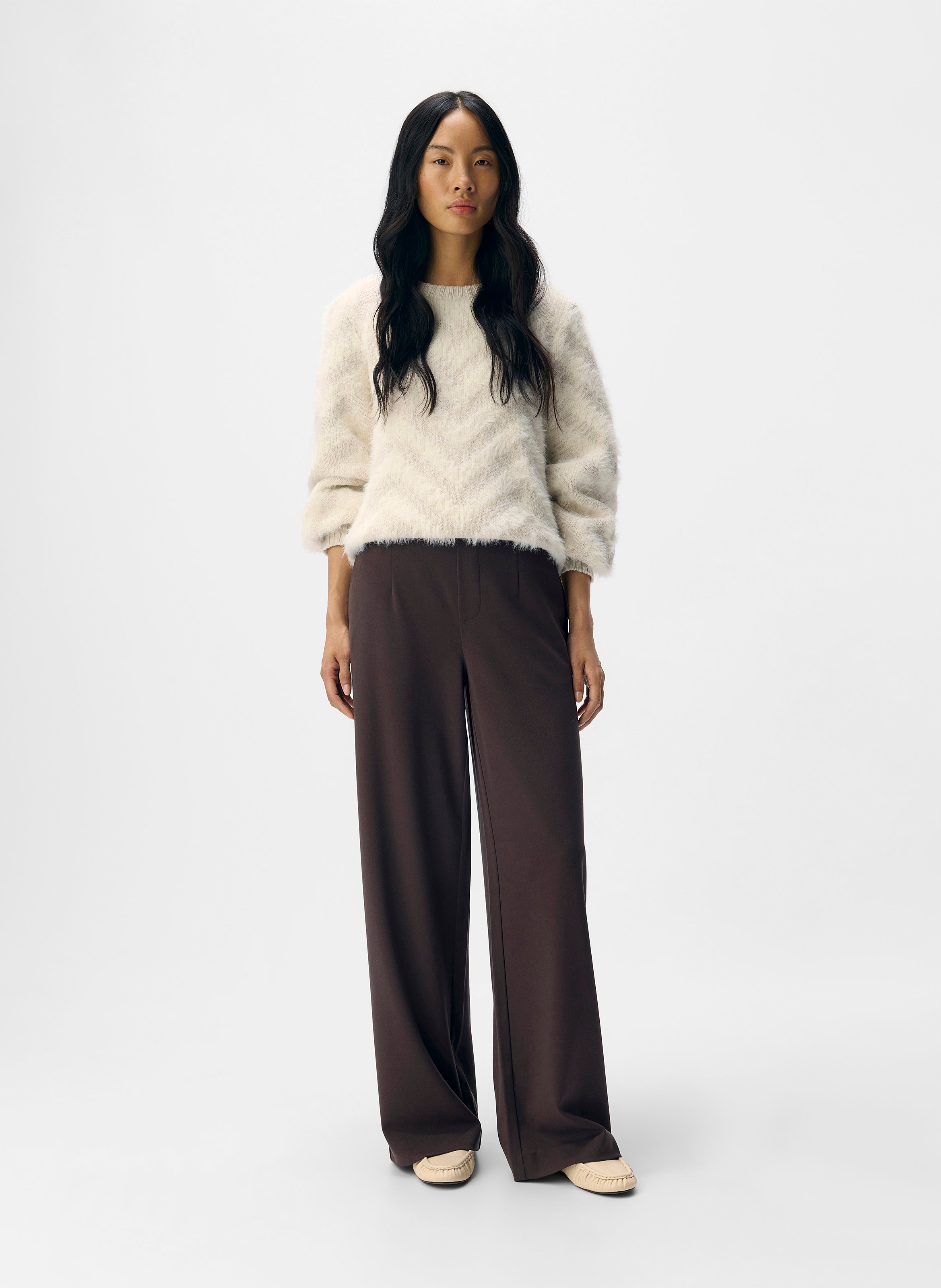 Pantalon fluide à pinces  OBJECT Marron