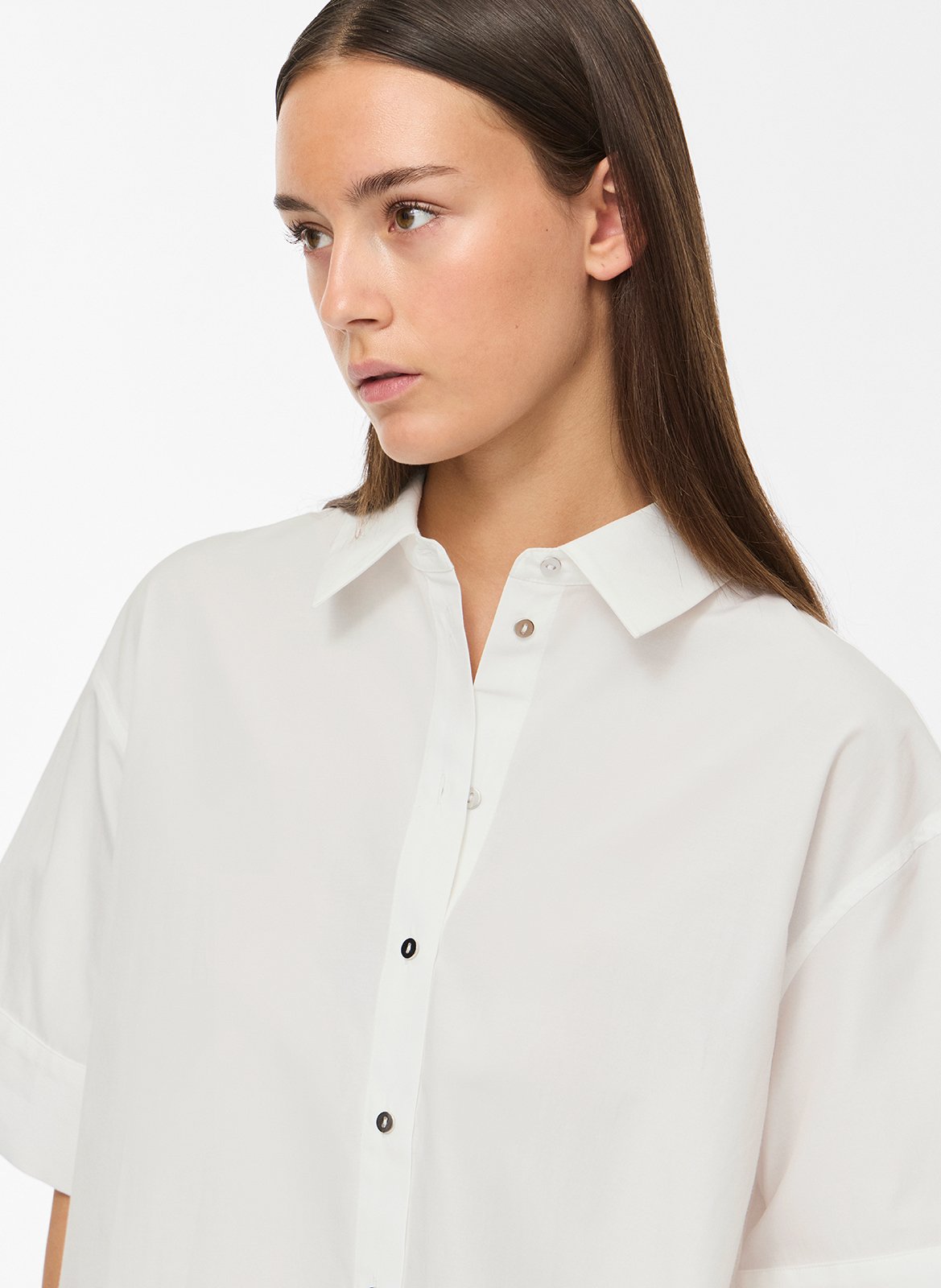 Straight shirt with classic collar VILA White