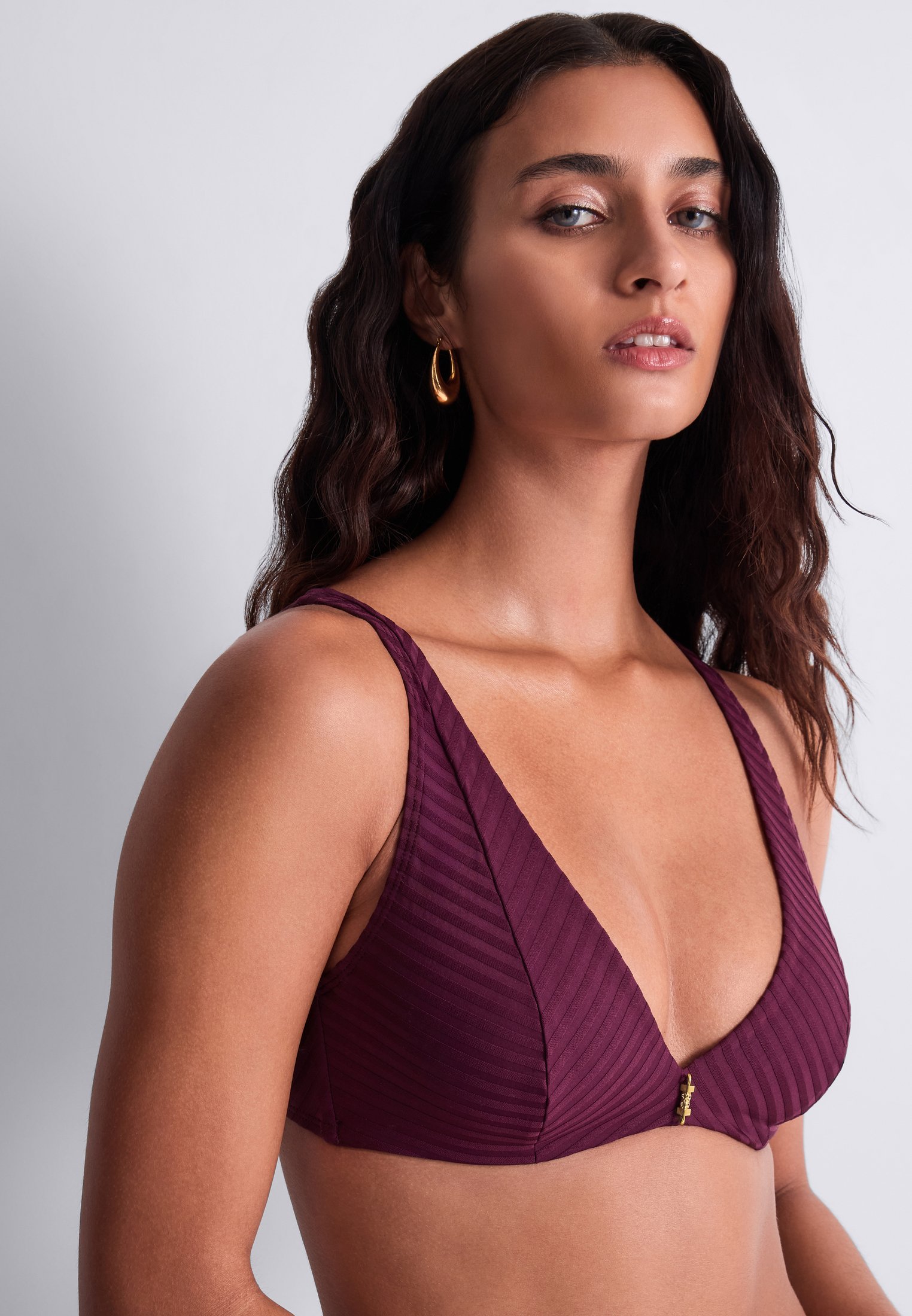 Triangle top swimsuit with full coverage AUBADE Red