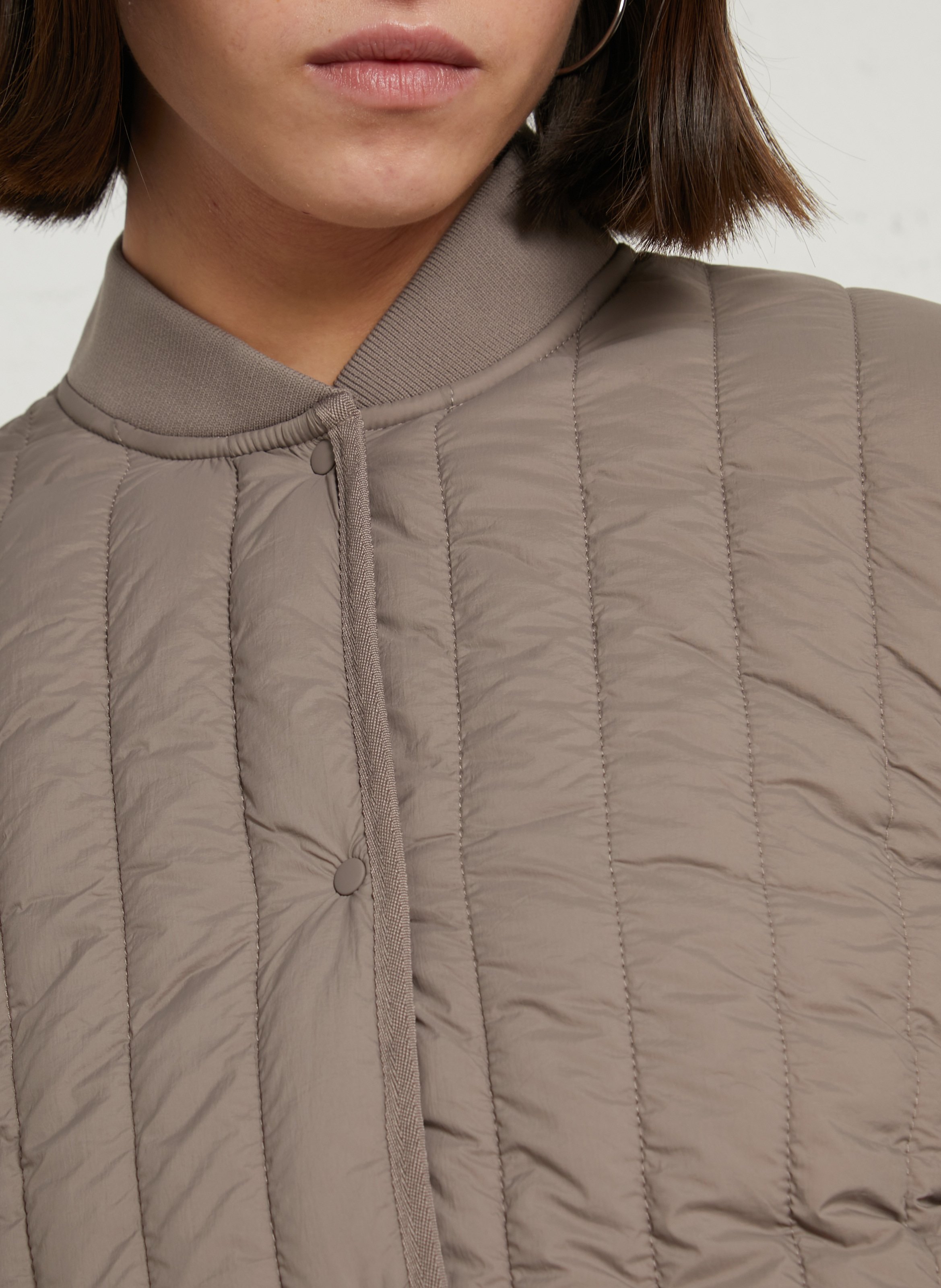 Quilted solid straight jacket RAINS Beige