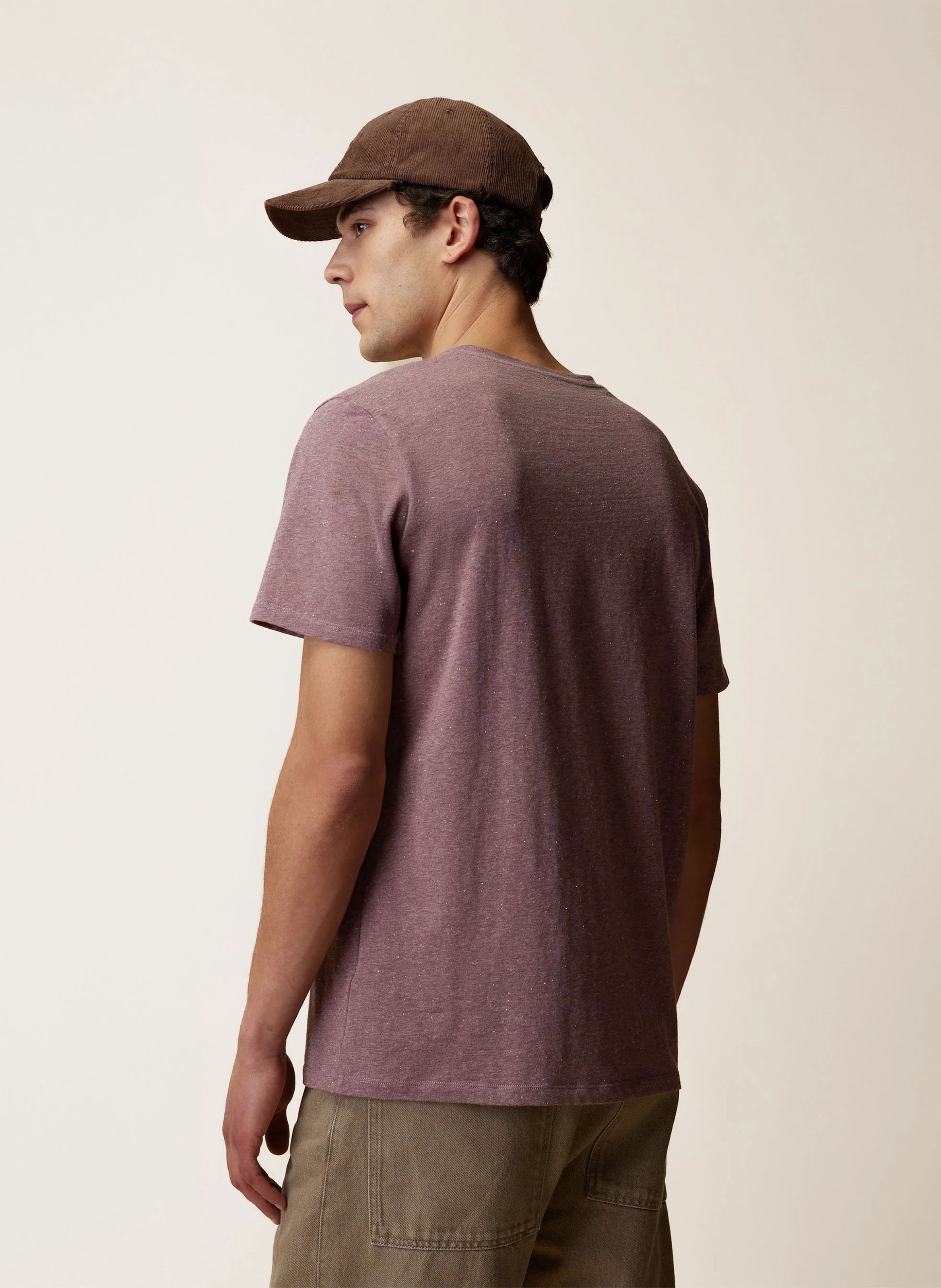 Round-neck cotton-blend T-shirt FAGUO Purple