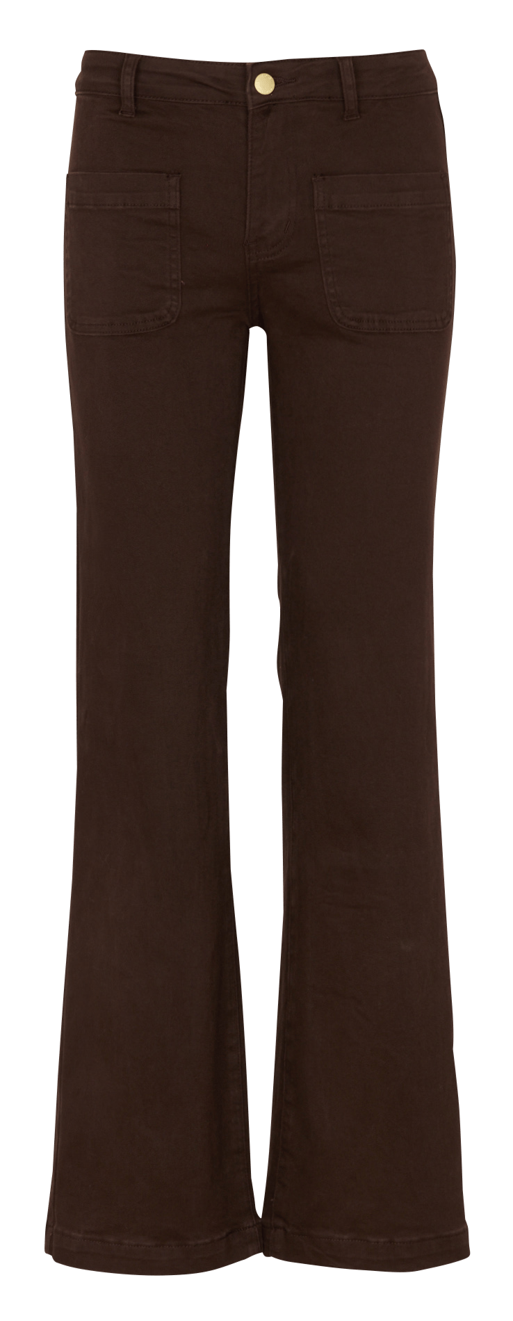 Wijd uitlopende broek van gemengd katoen LA PETITE ETOILE Bruin