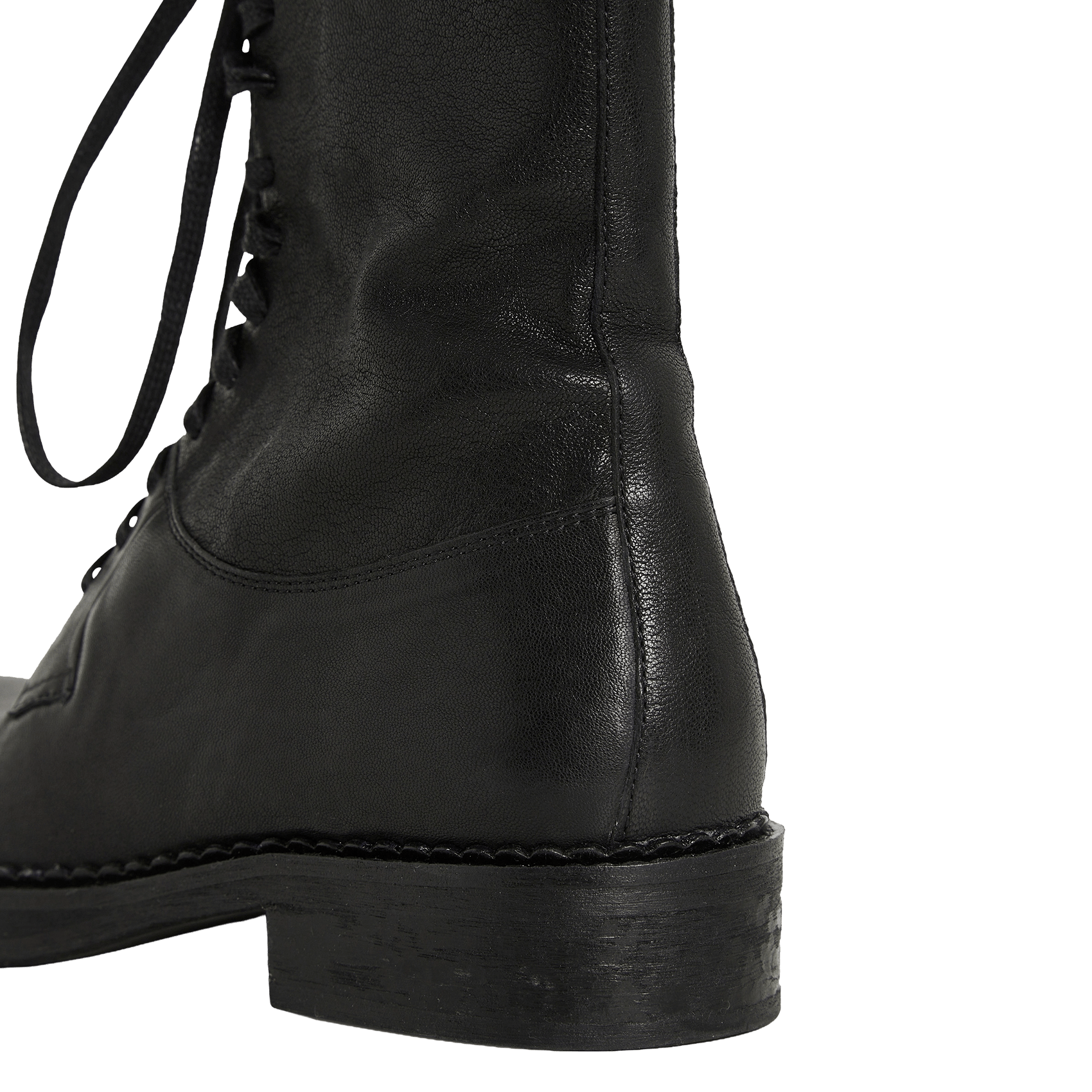 Lace-up leather ankle boots COTELAC ACOTE Black