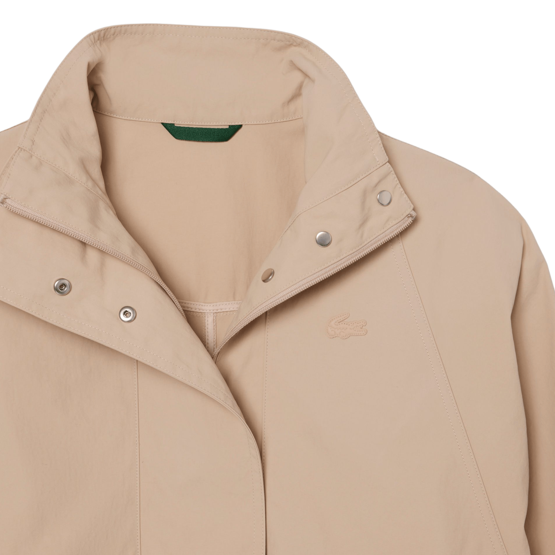 Gerader Parka mit Stehkragen, wasserabweisend. LACOSTE Braun