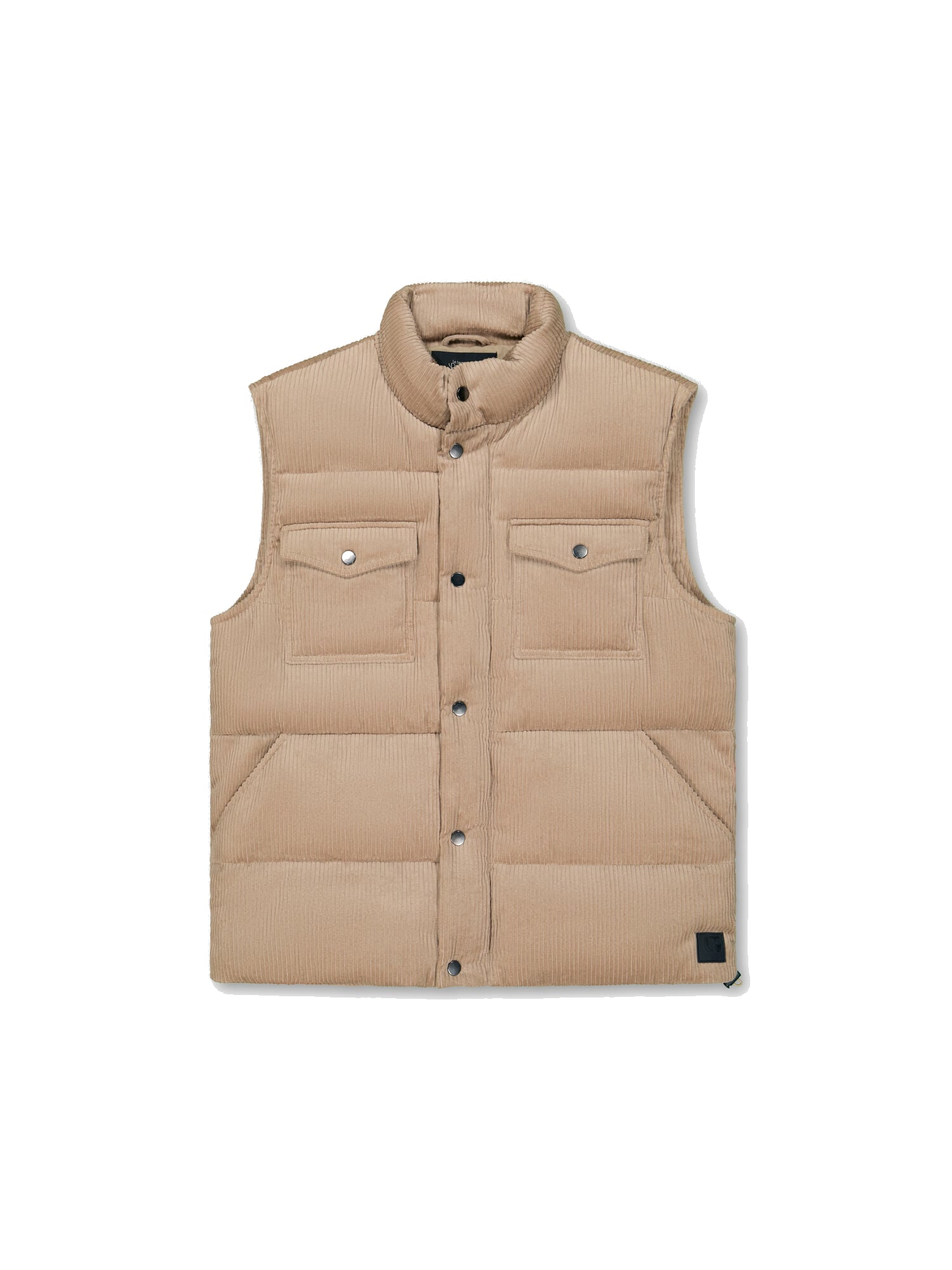 Sleeveless zip-up puffer jacket with stand-up collar LE TEMPS DES CERISES Beige